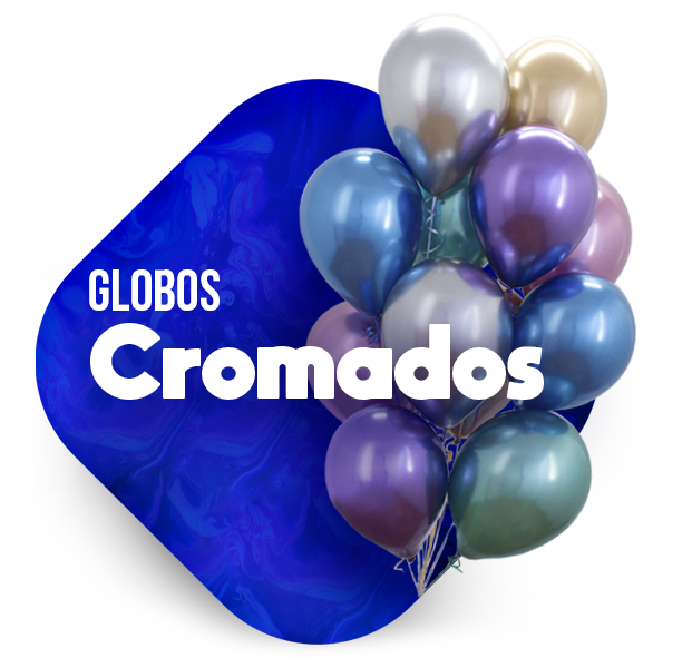 Globos CHROME Cromados con helio biodegradables con envío en CDMX entrega a domicilio Mexico