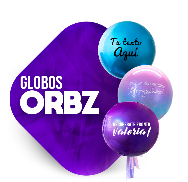 Globos Esferas Orbz personalizadas en CDMX Mexico con helio