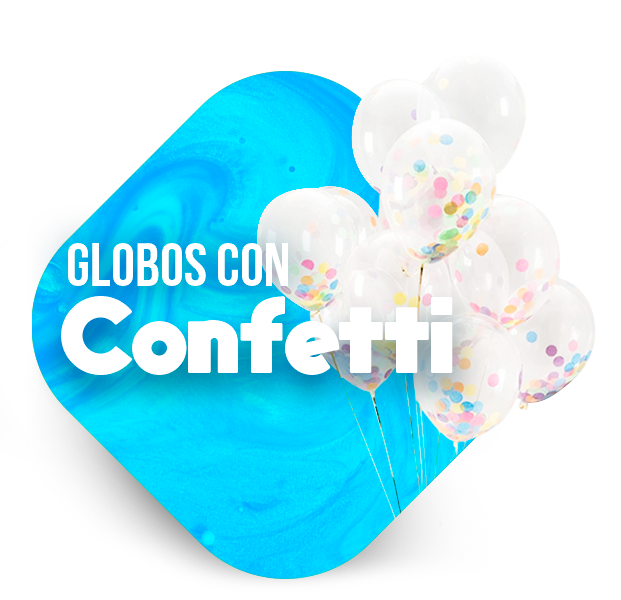 Confetti globos con confetti con helio Ciudad de Mexico DF a domicilio con delivery entrega el mismo dia