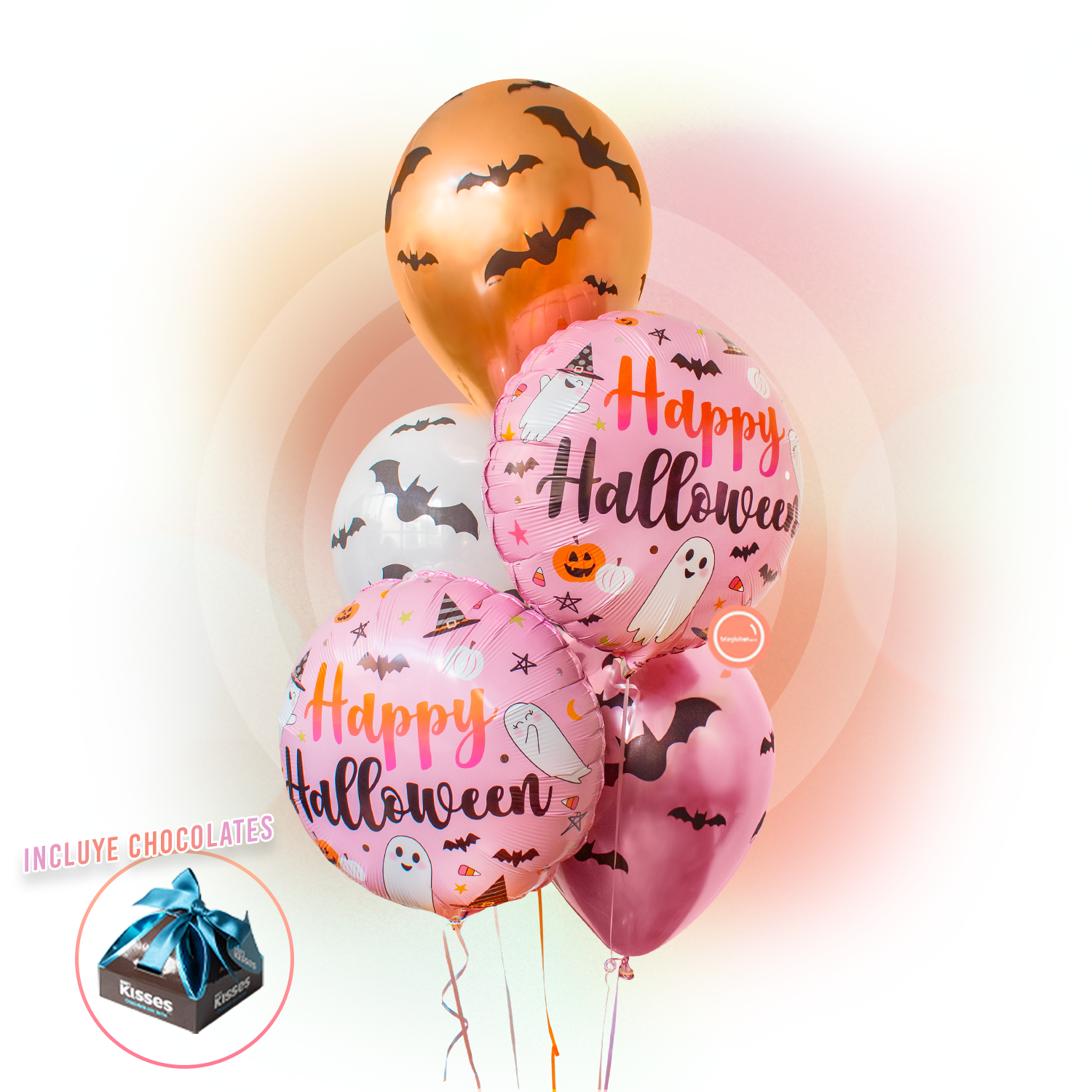 Bouquet de Globos para Halloween - Bats and Ghosts -