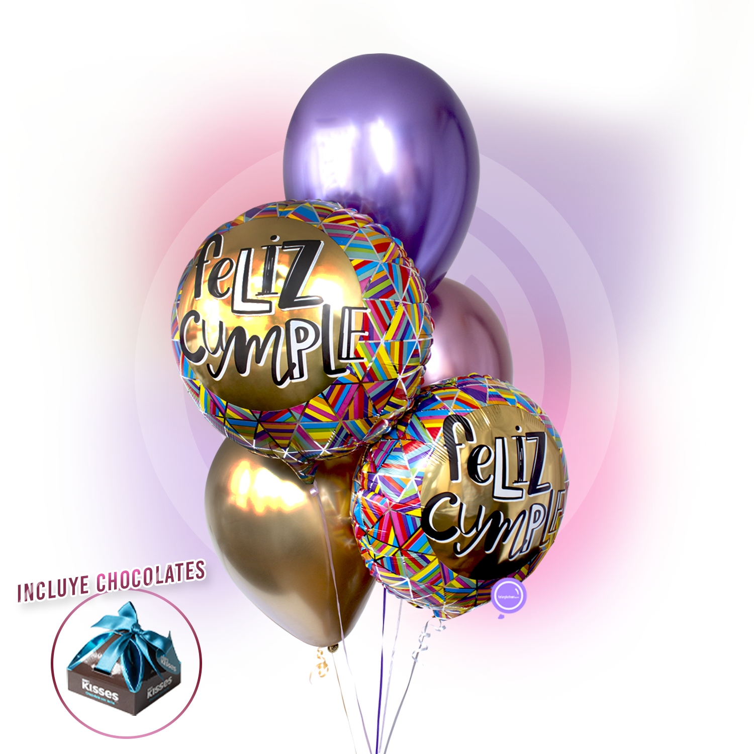 Bouquet de Cumpleaños -Feliz Cumple Triángulos-