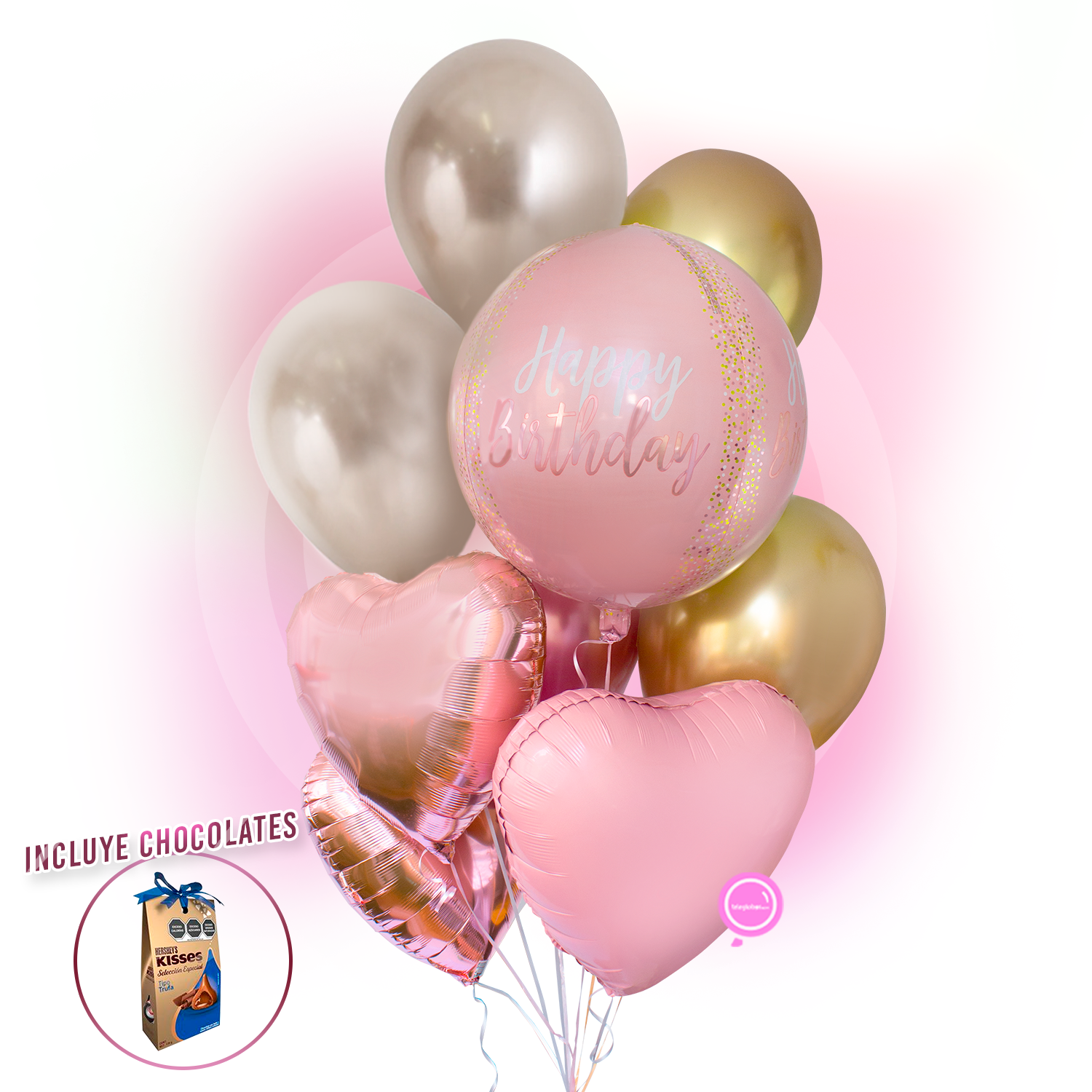 Bouquet de Globos de Ocasiones -Blush Birthday-
