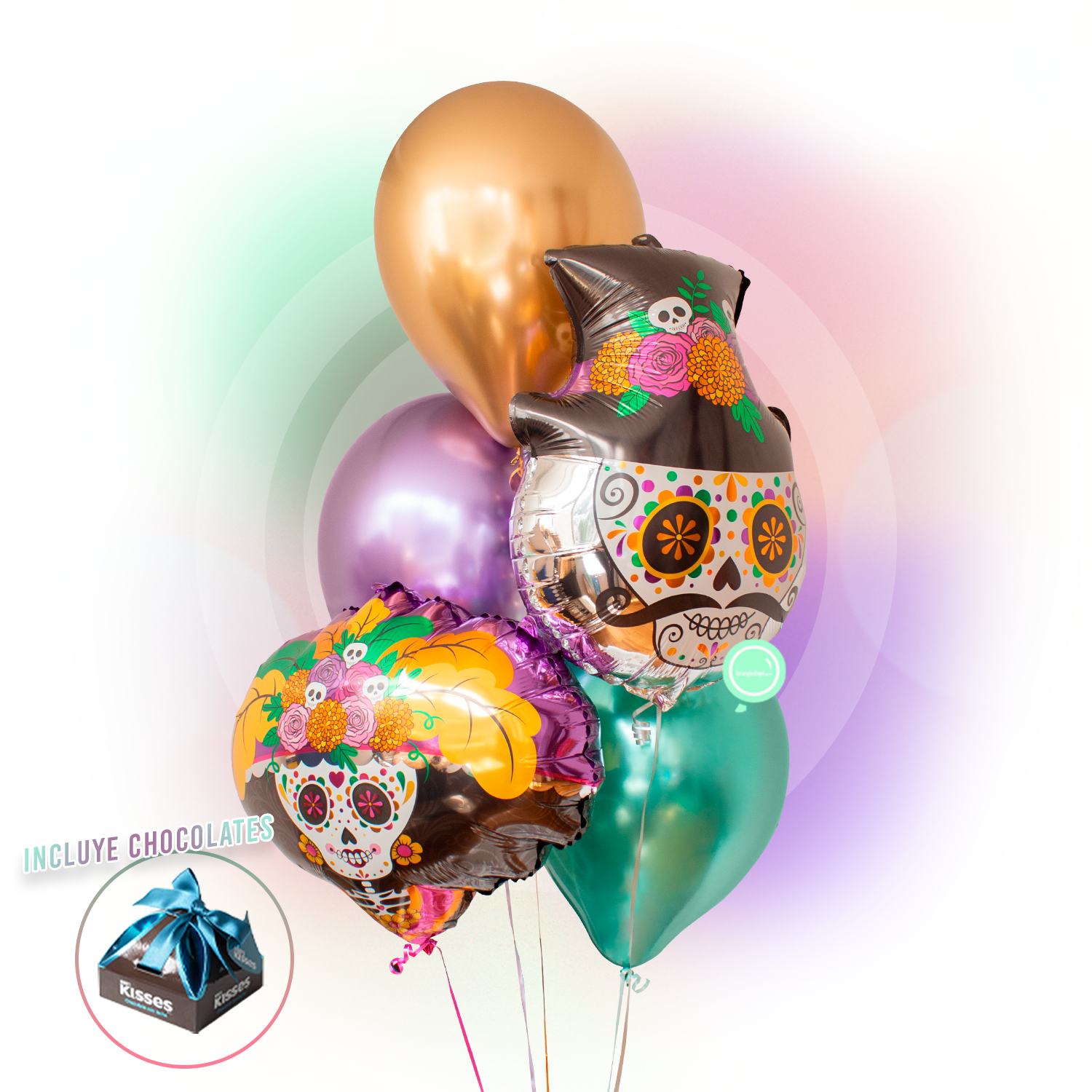 Bouquet de Globos para Día de Muertos - Catrinas -