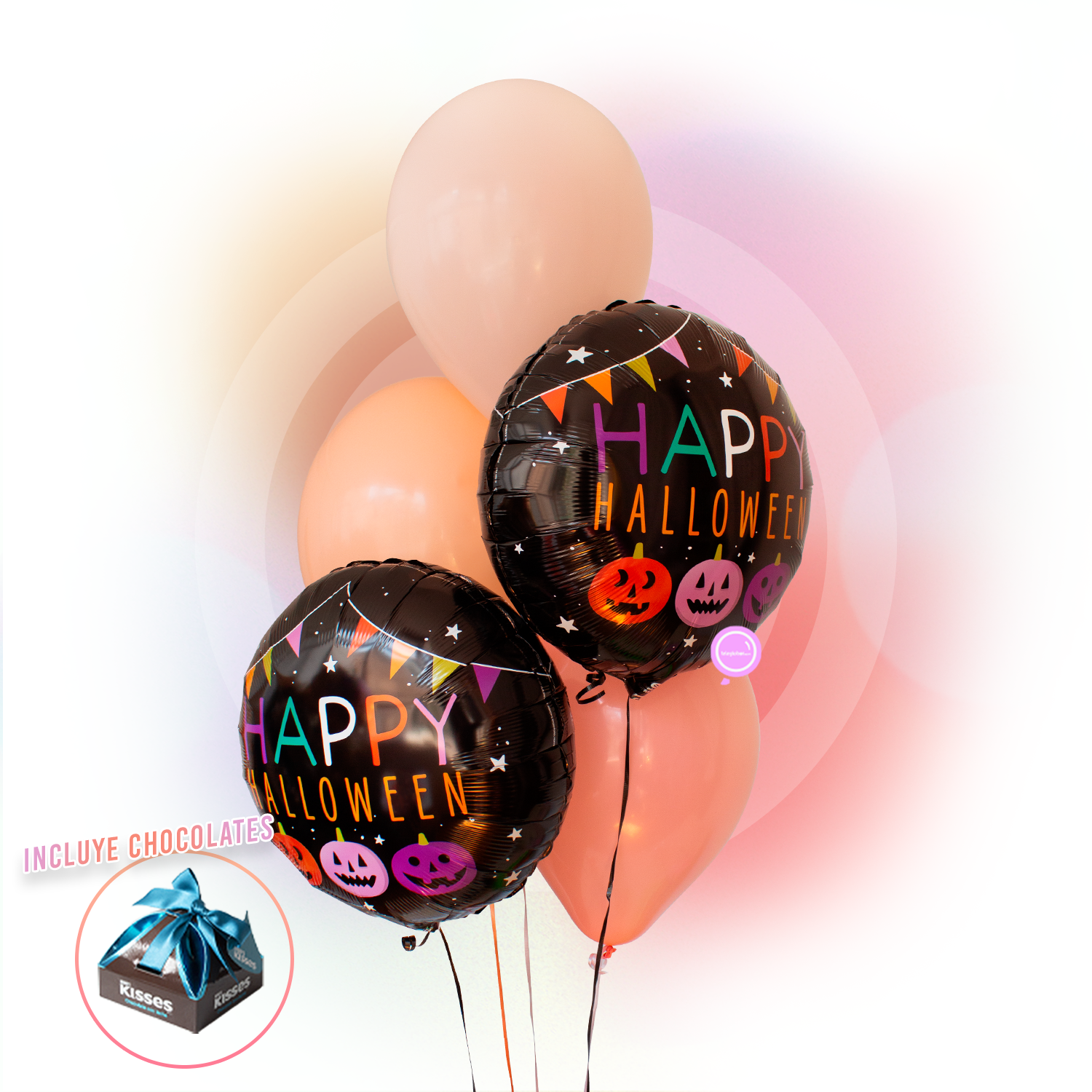 Bouquet de Globos para Halloween - Glamorous Pumpkins -