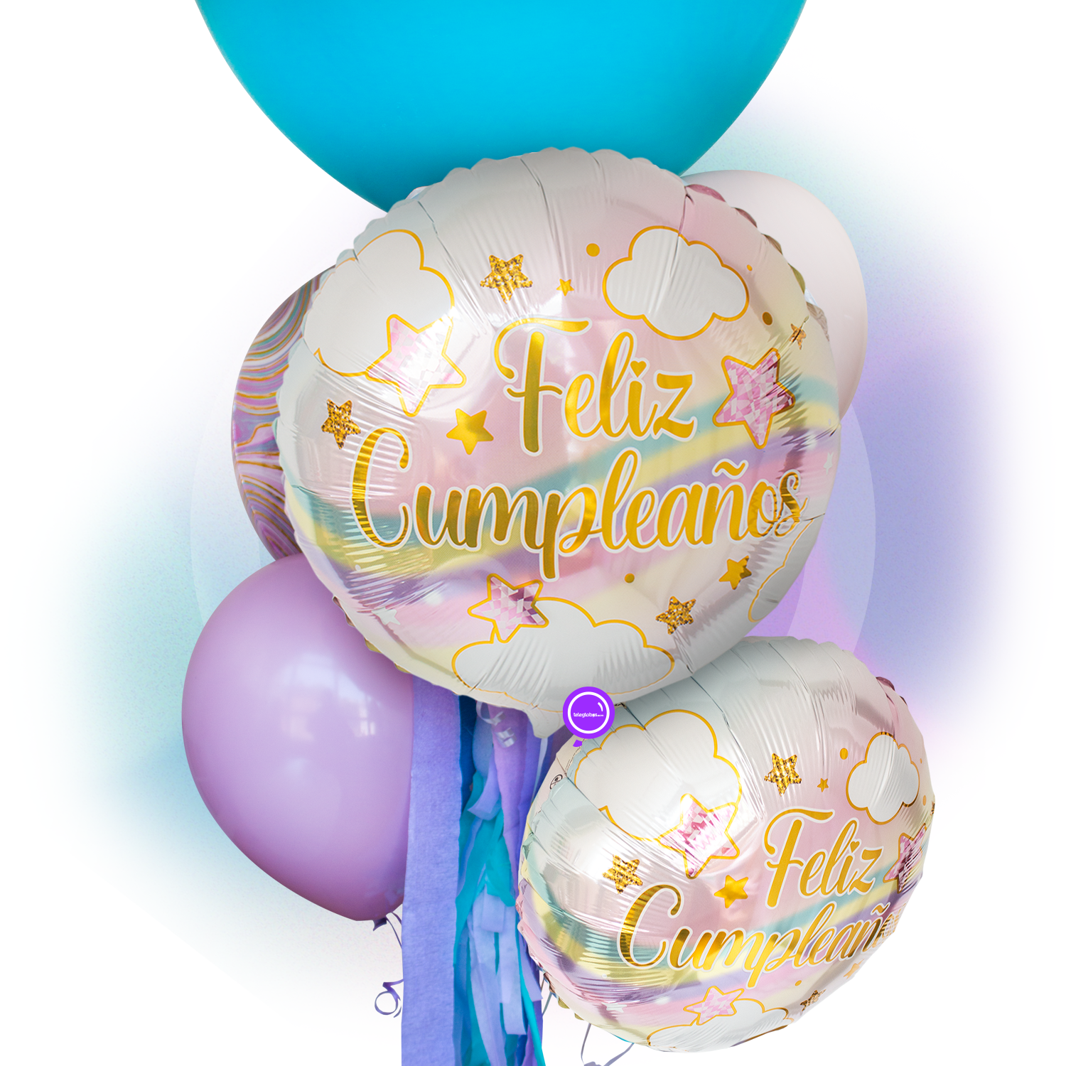 Bunch de Globos Inspira -Daisy Pastel Birthday- Zoom