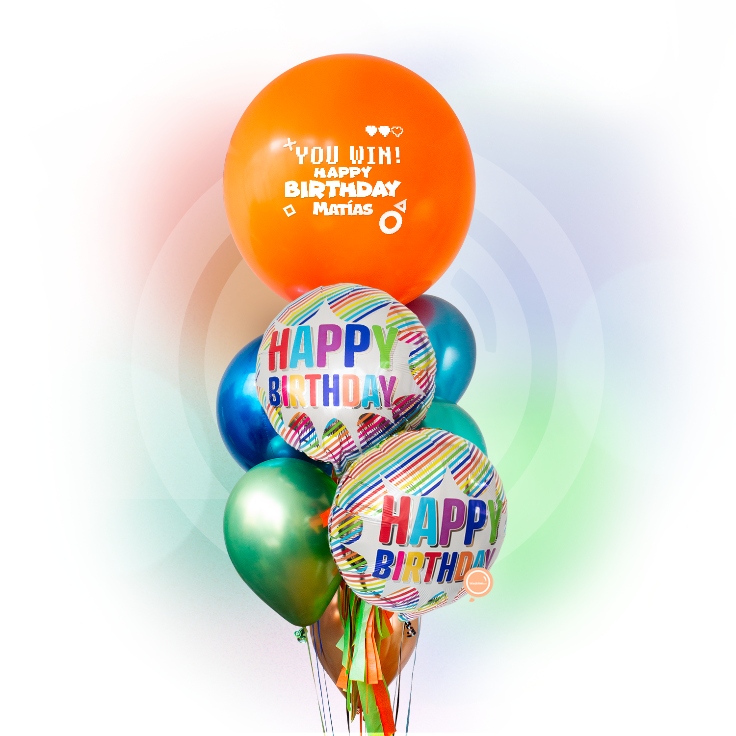 Bunch de Globos Inspira - Explosión de Arcoiris -