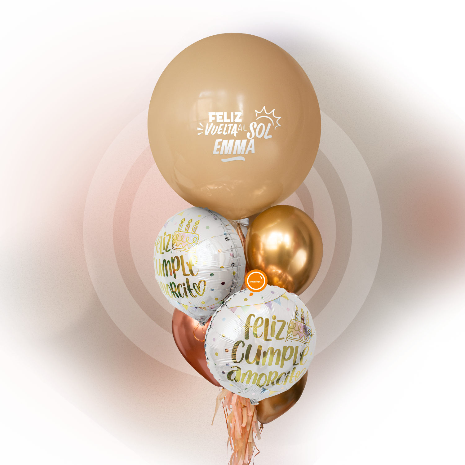 Bunch de Globos Inspira - Feliz Cumple Amorcito -