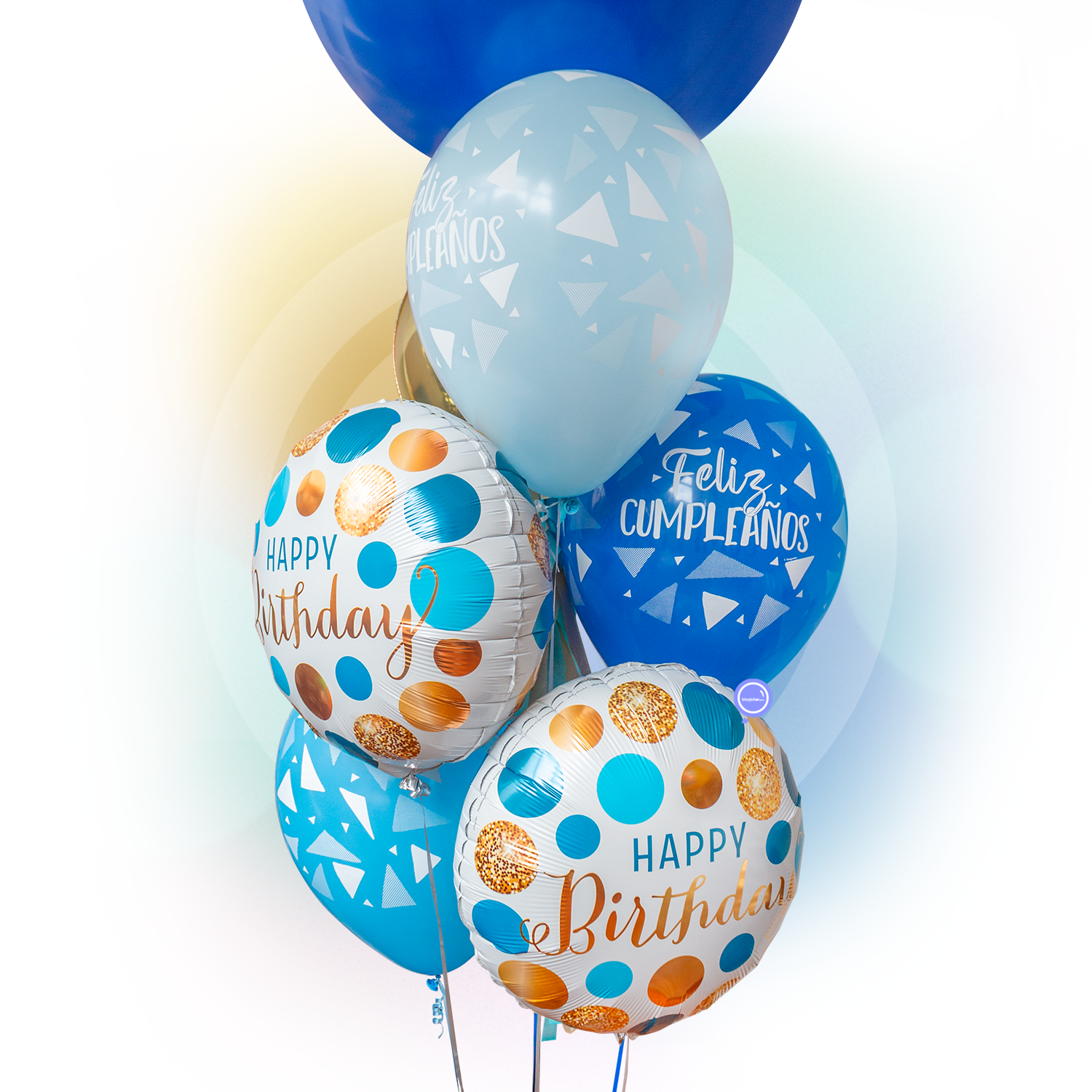 Bunch de Globos Inspira -Blue's & Golden Birthday-