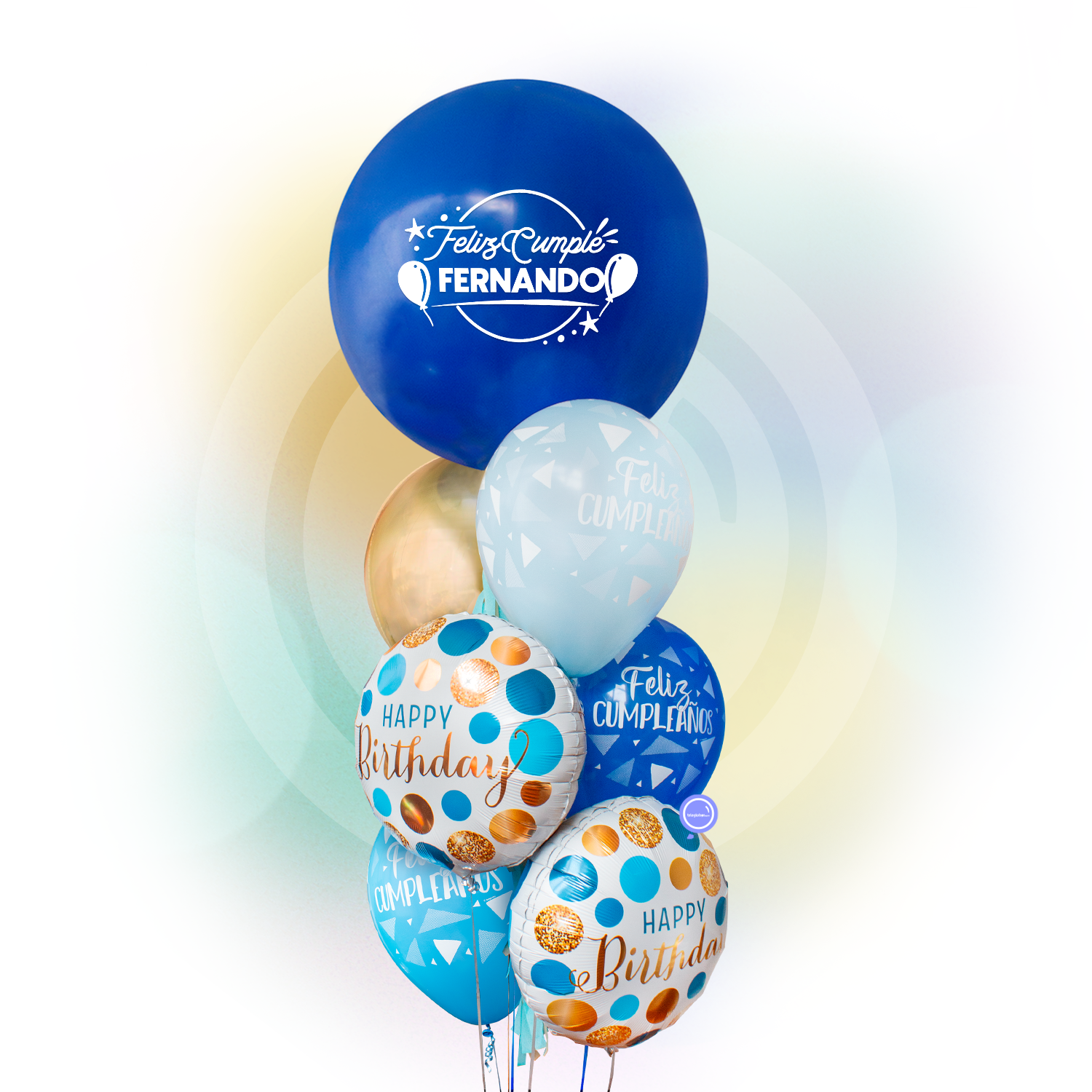 Bunch de Globos Inspira -Blue's & Golden Birthday-