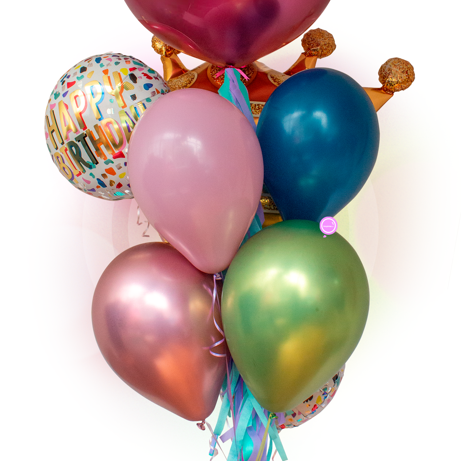 Bunch de Globos Inspira -Corona Dorada-