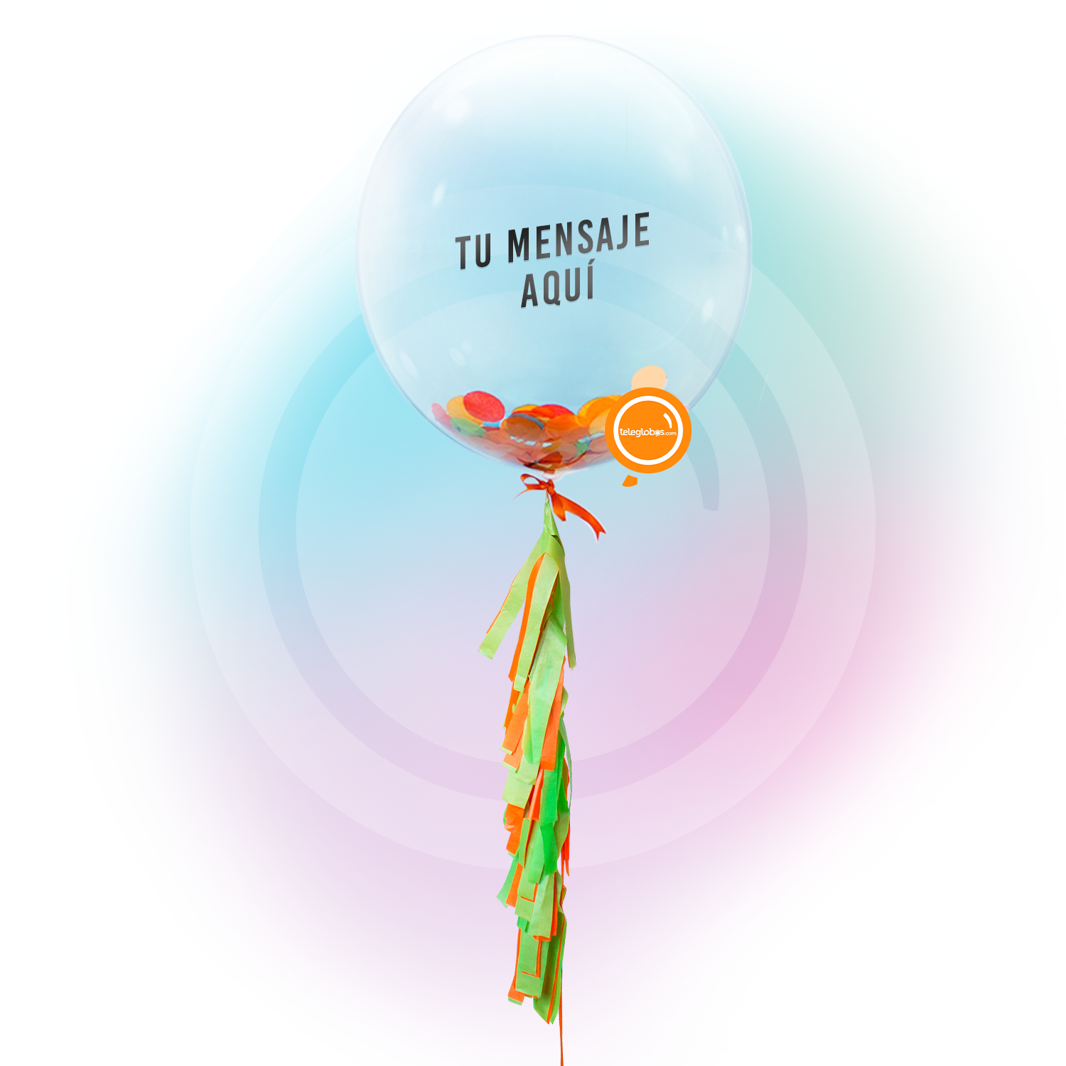 Burbuja con helio personalizada -Feliz Cumpleaños-