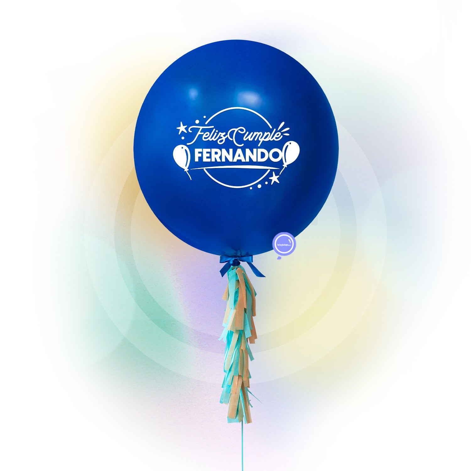 Globo Personalizado de 24 Fashion Azul Rey Inflado con Helio