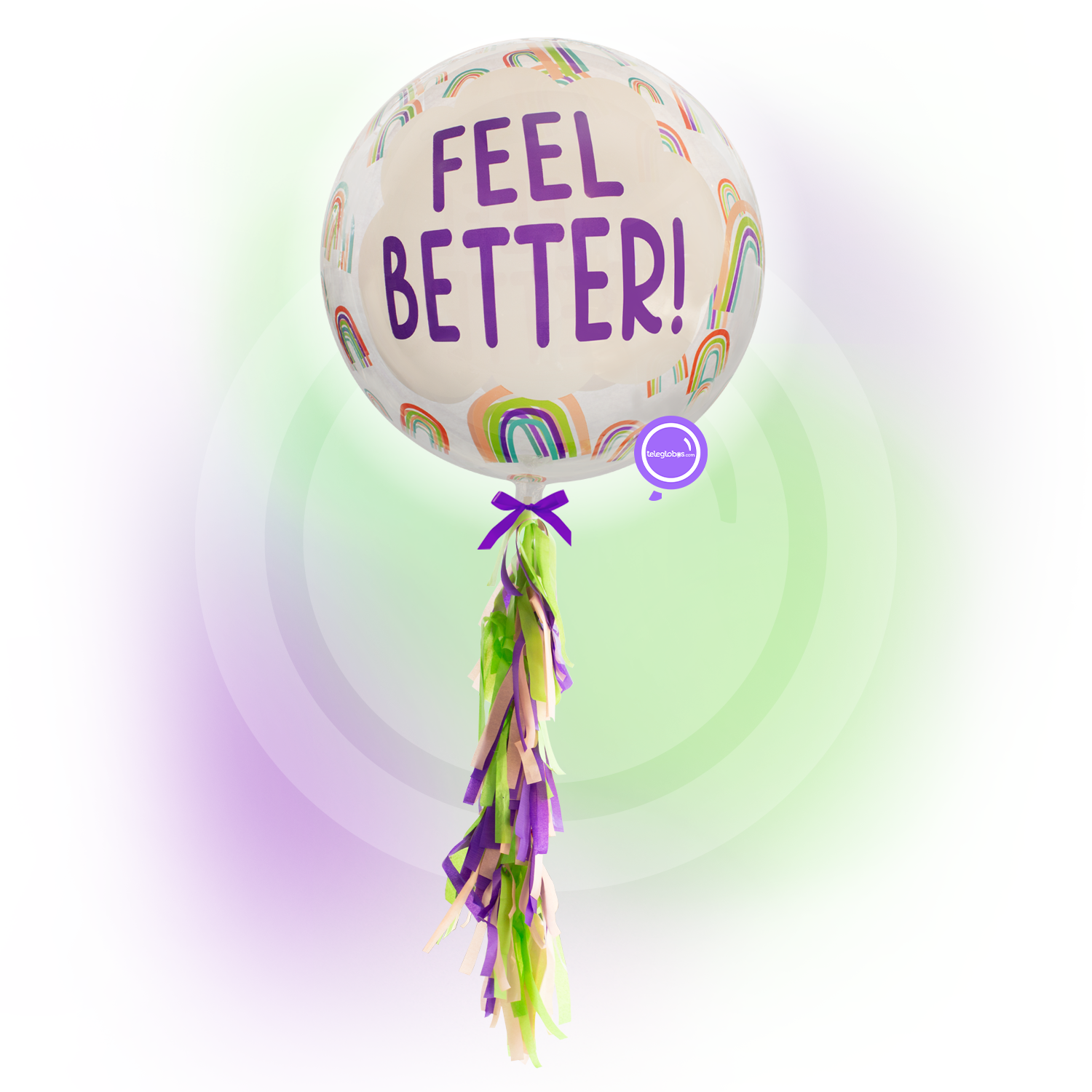 Globo Burbuja Crystal de 24" - Feel Better Rainbows