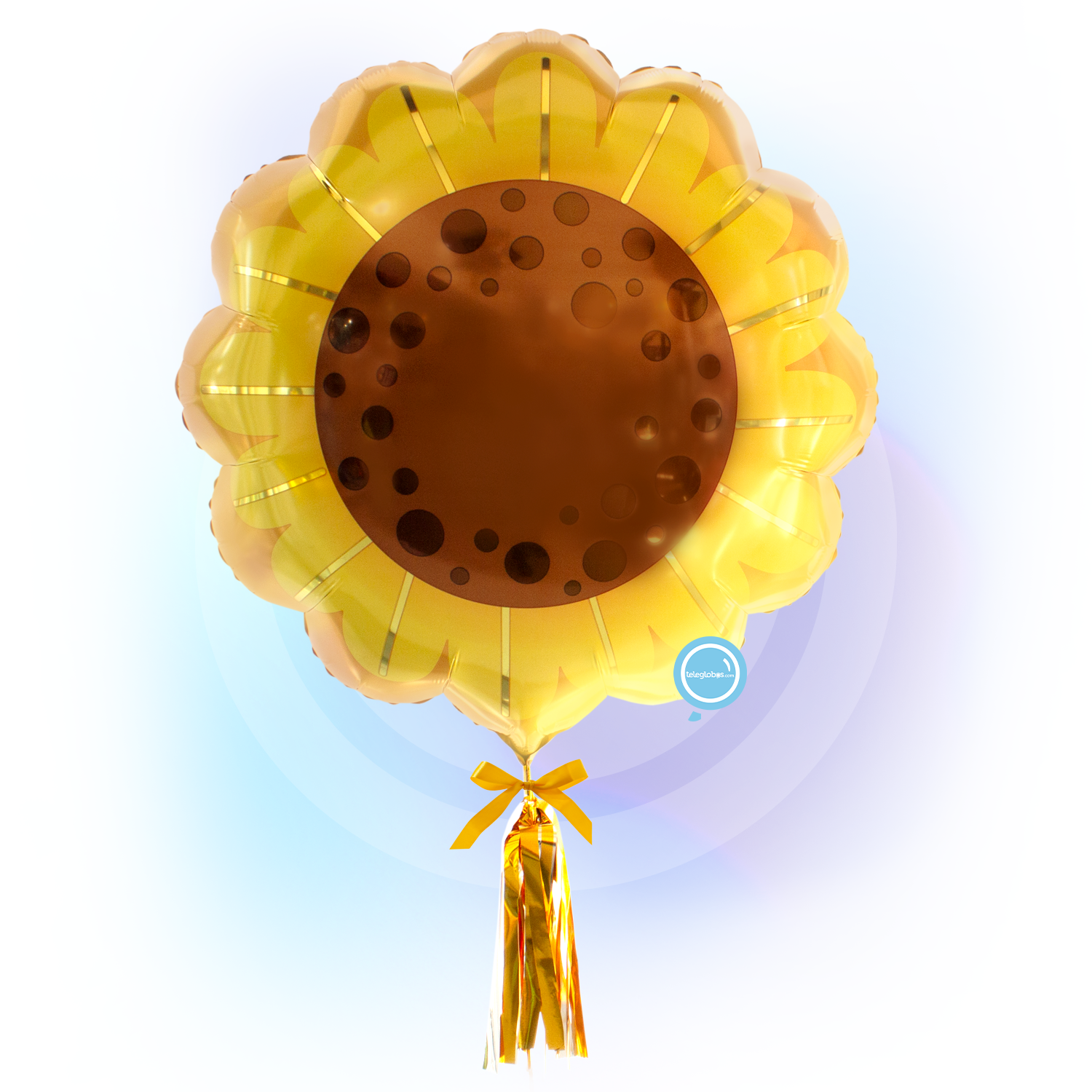 Globo de Girasol con Helio - Flores Amarillas