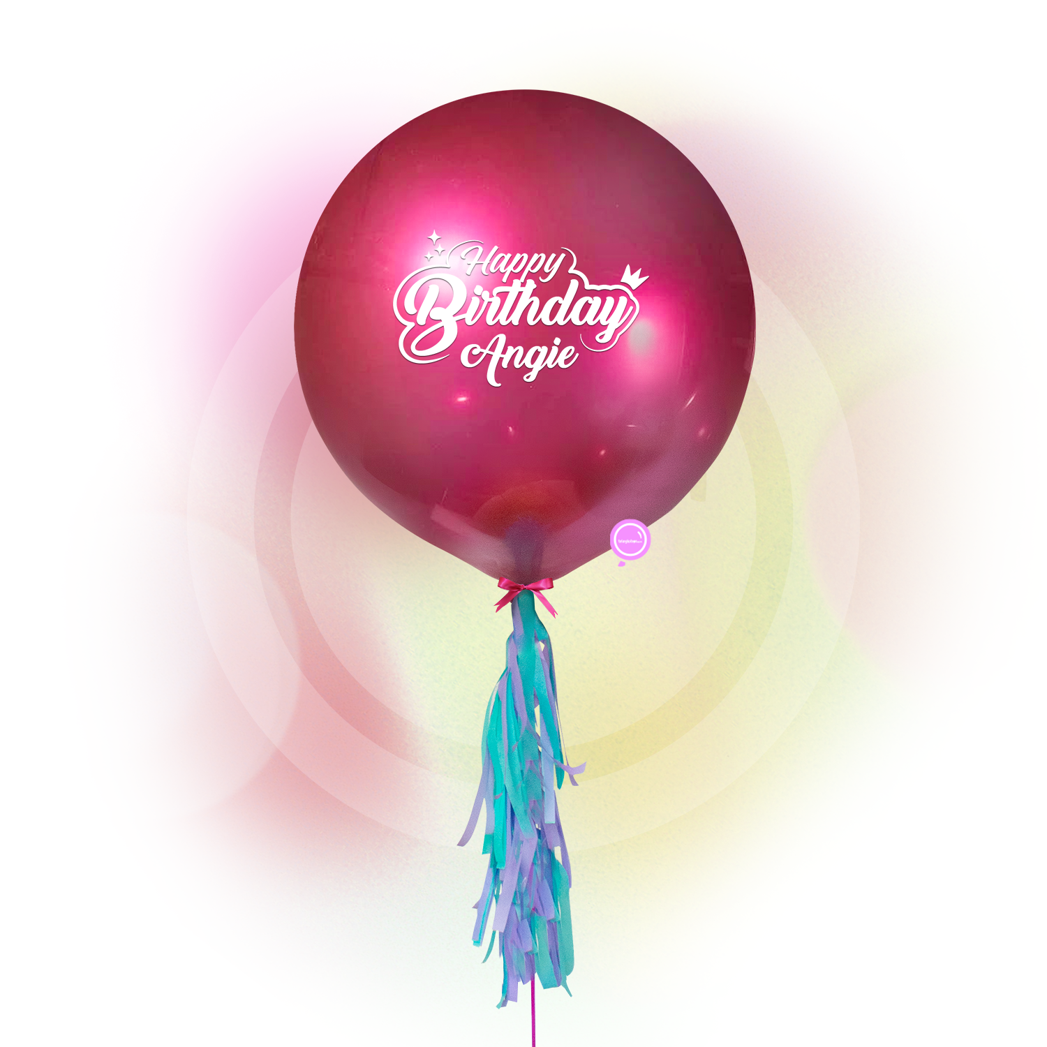 Globo cromado de 24de látex FuchsiaRosa Personalizado