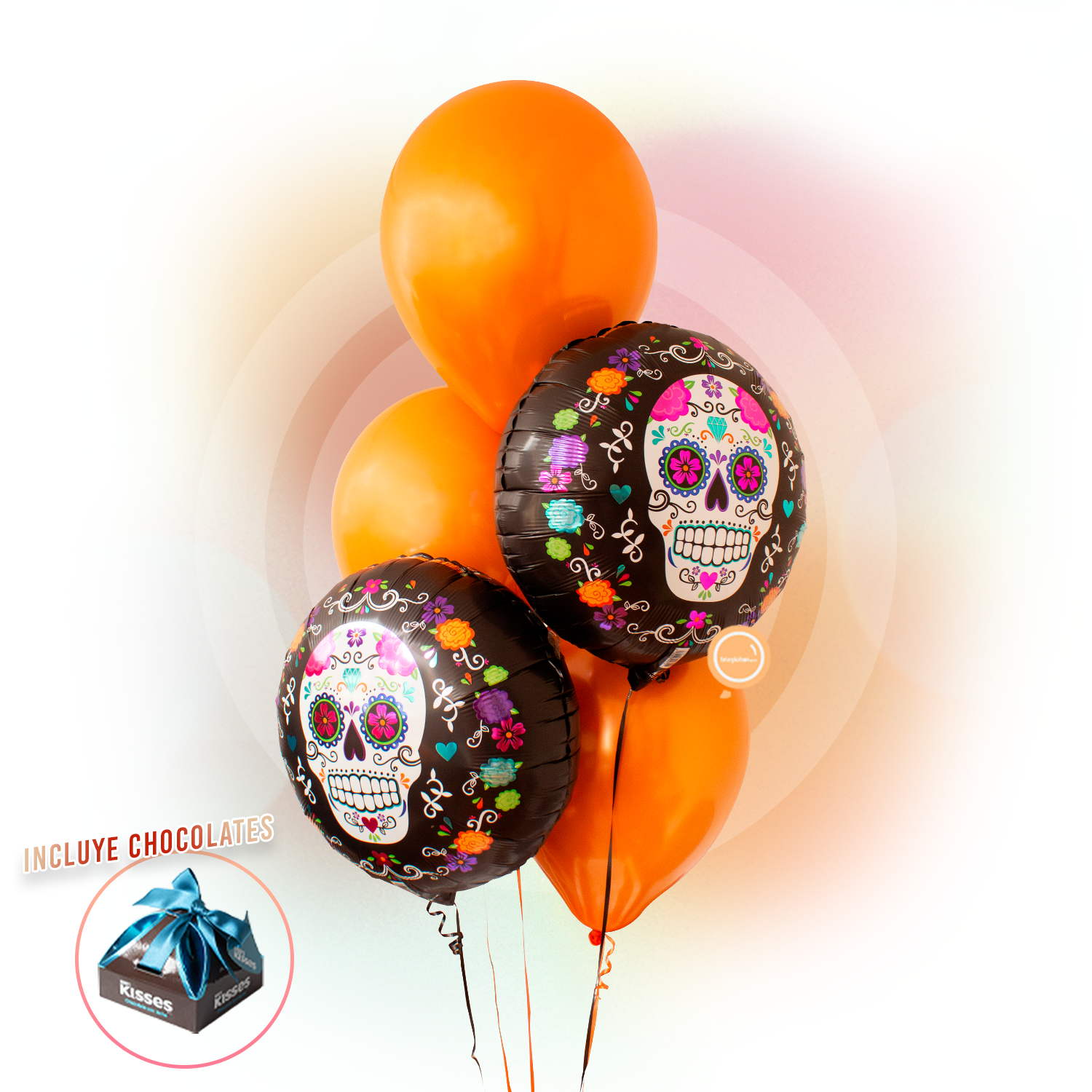 Globos para Día de Muertos - Calavera de azúcar -