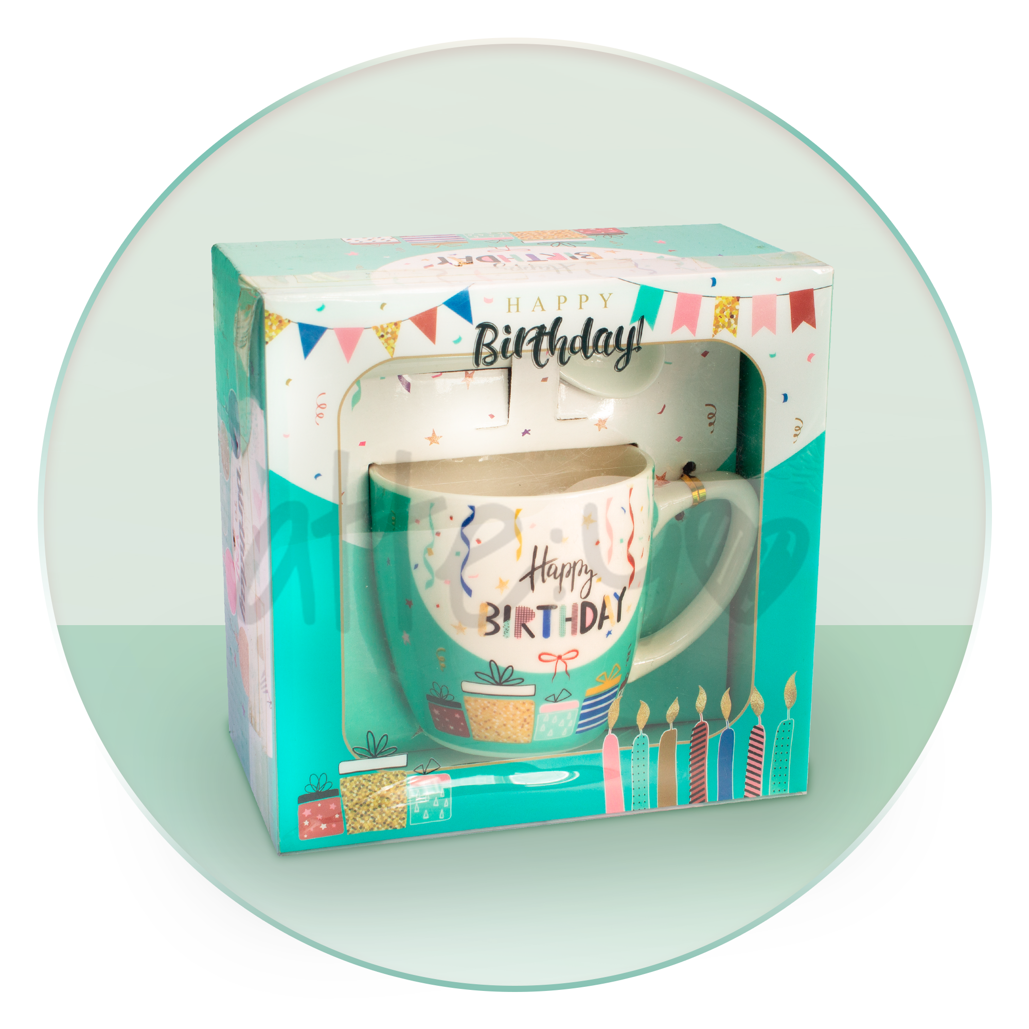 Taza Happy Birthday To You con cucharita