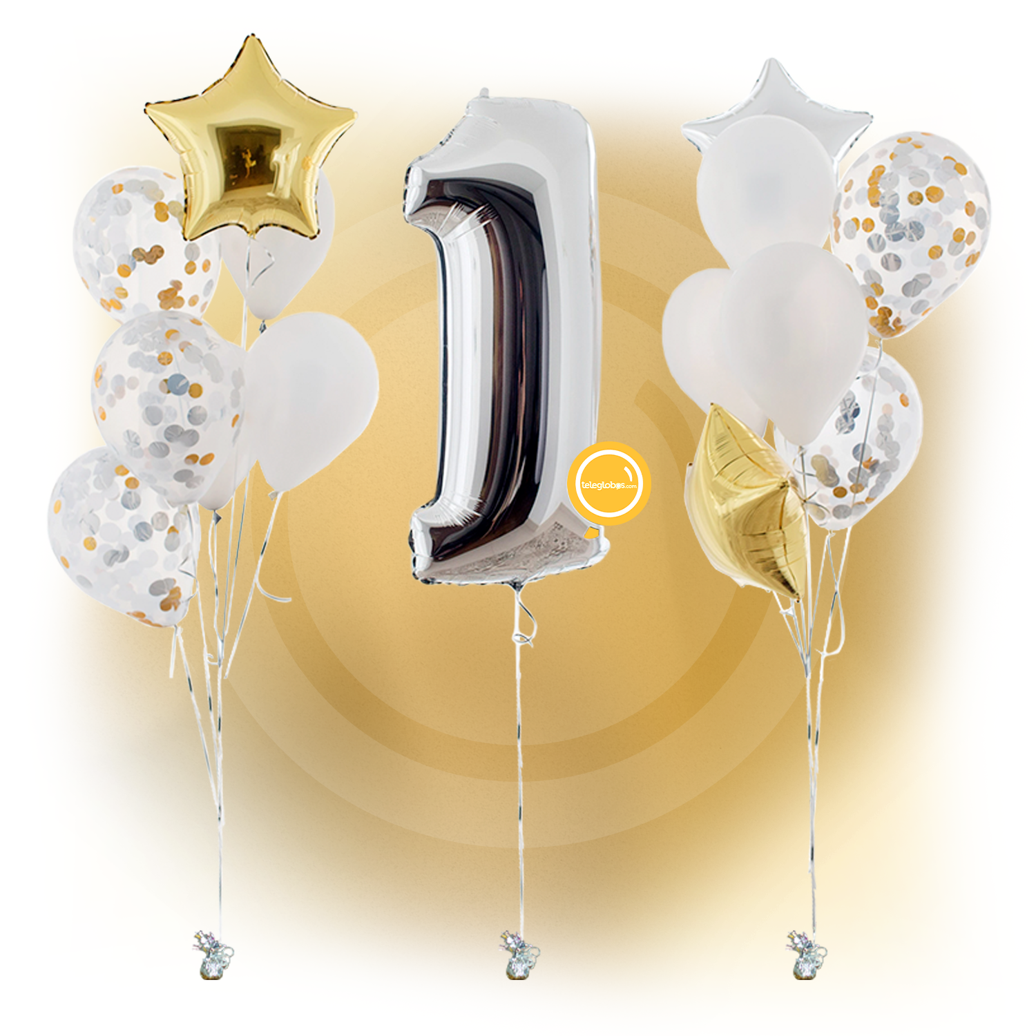 Kit Pequeño Celebra con Globos con Helio (Todos incluidos) | Globos y Regalos Teleglobos.com.mx.
