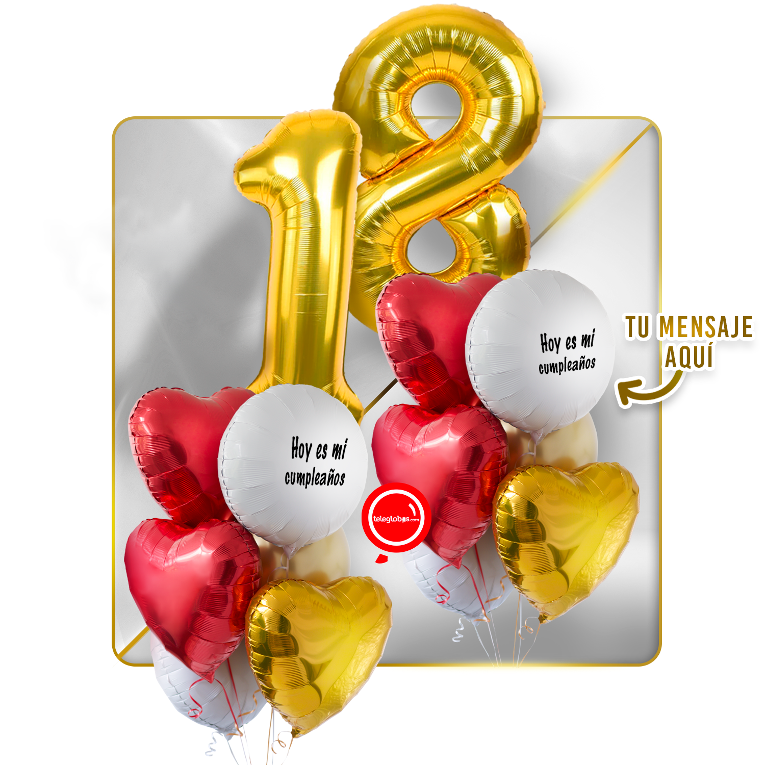 Kit celebrates -love and Gold- balloons Helium