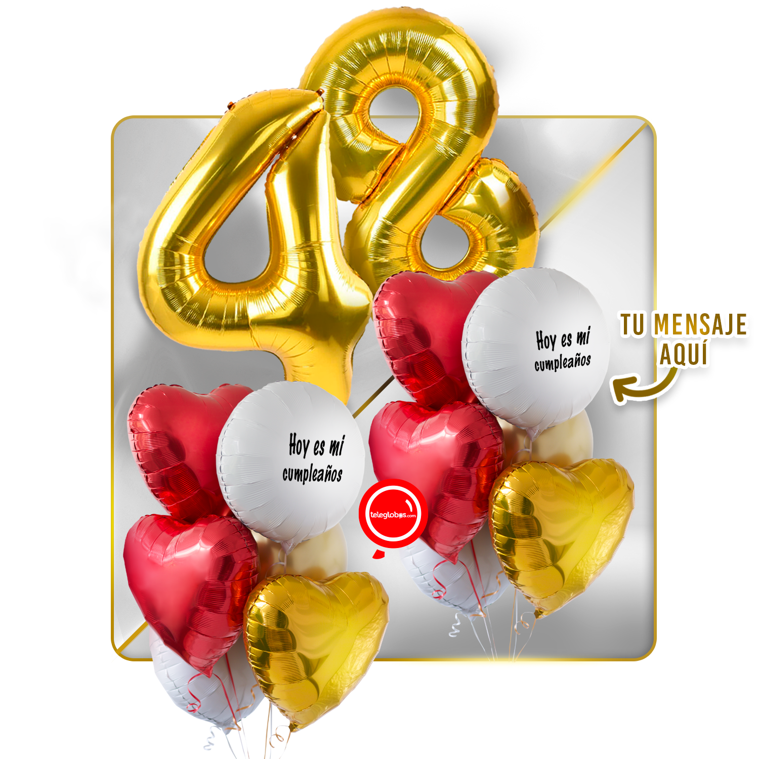 Kit celebrates -love and Gold- balloons Helium