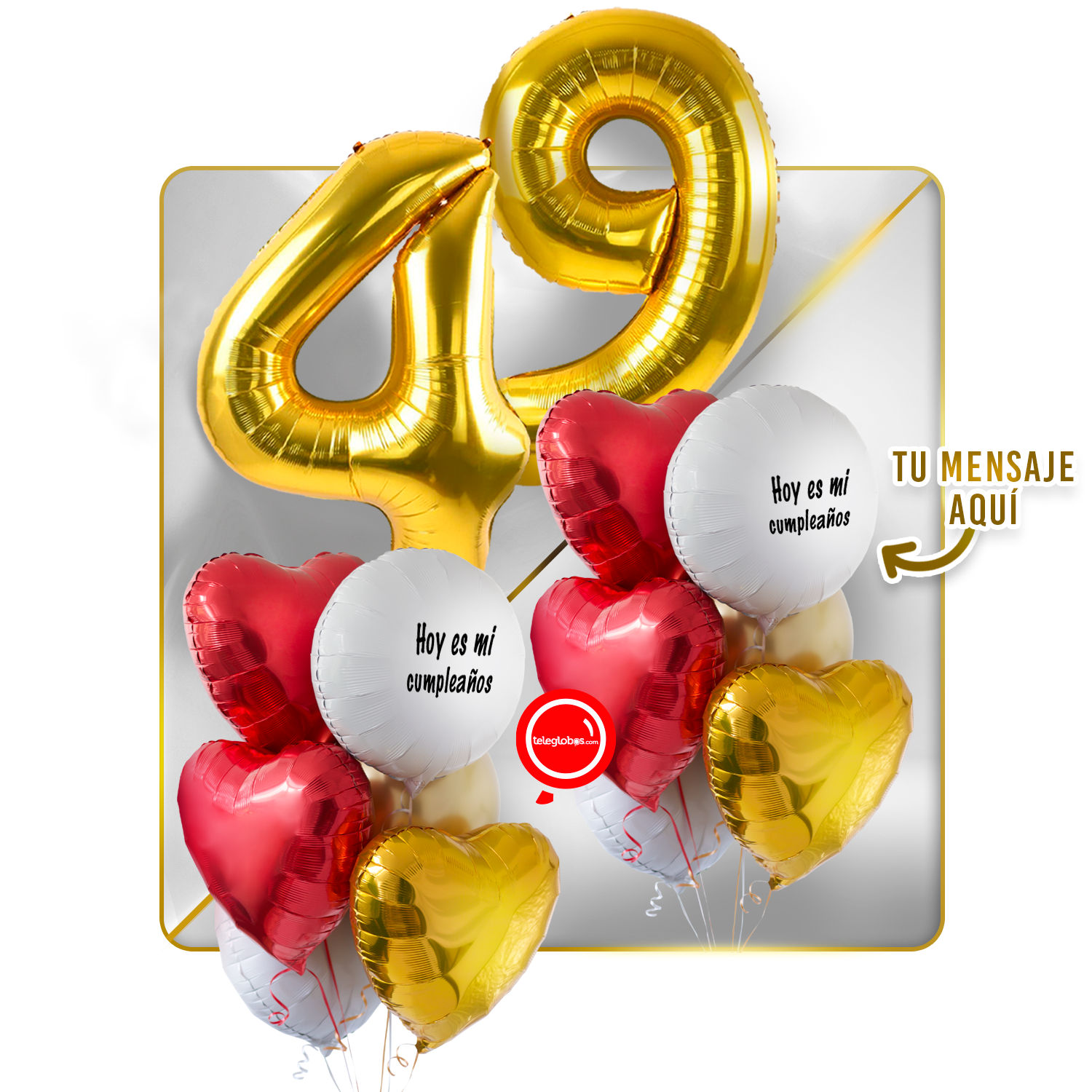 Kit celebrates -love and Gold- balloons Helium