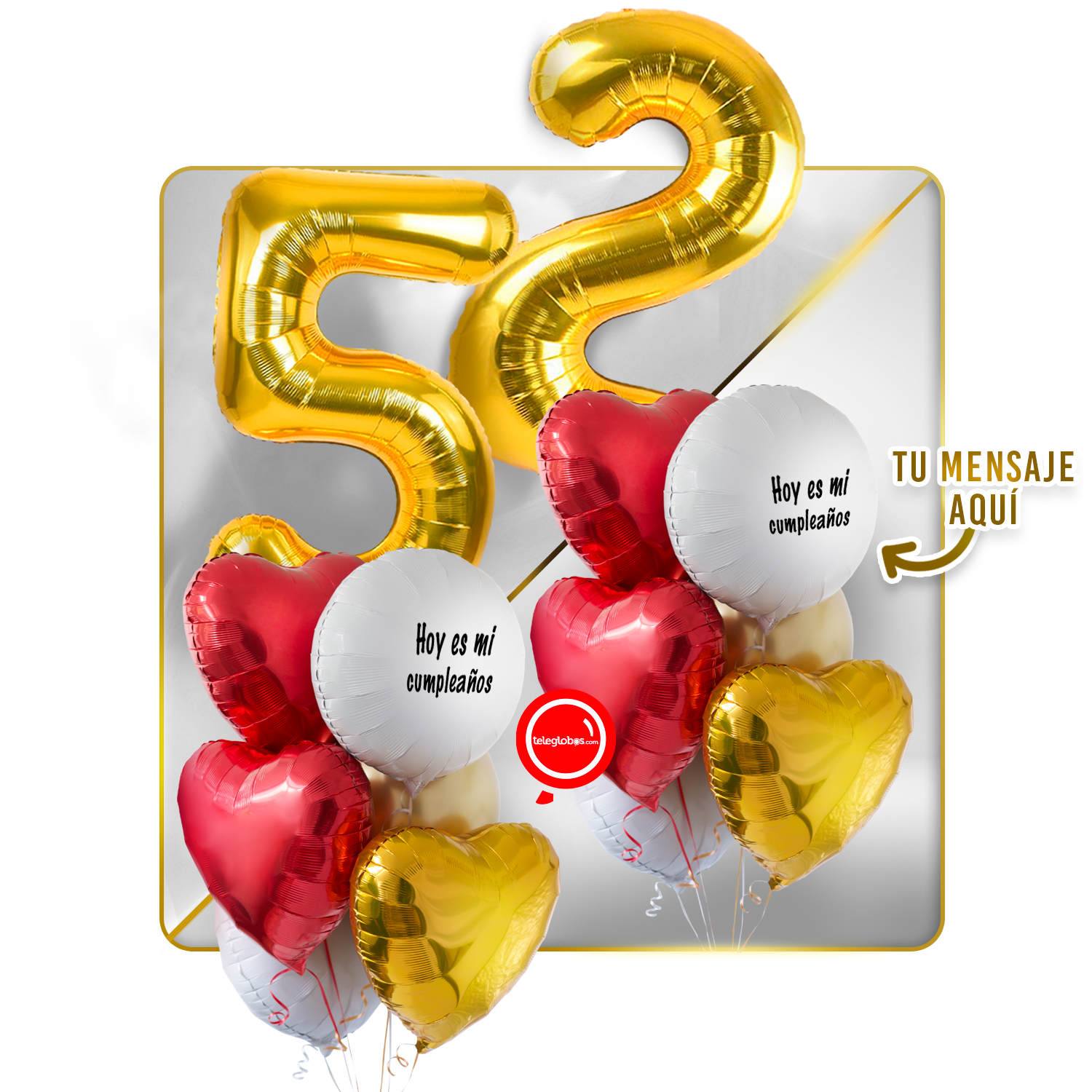 Kit celebrates -love and Gold- balloons Helium