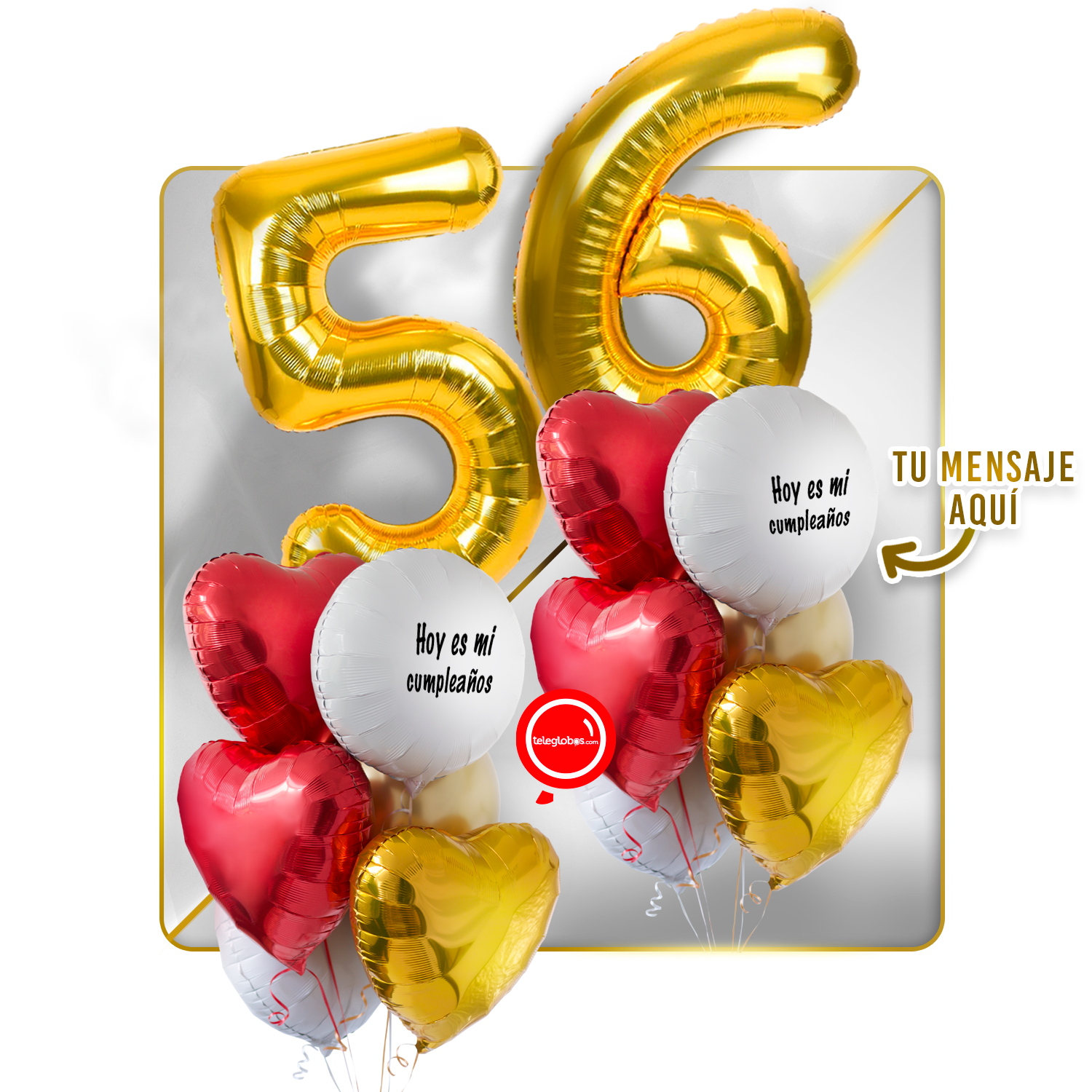 Kit celebrates -love and Gold- balloons Helium