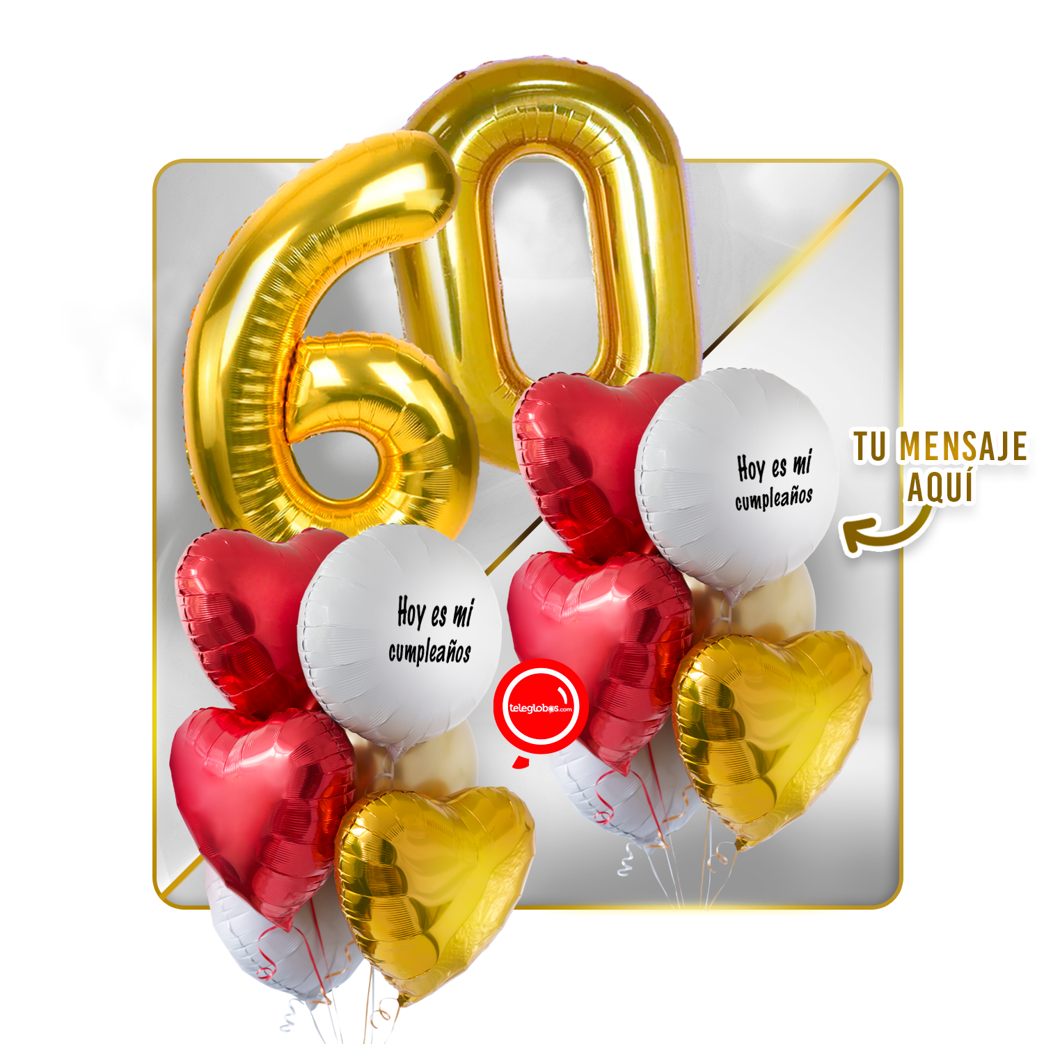 Kit celebrates -love and Gold- balloons Helium