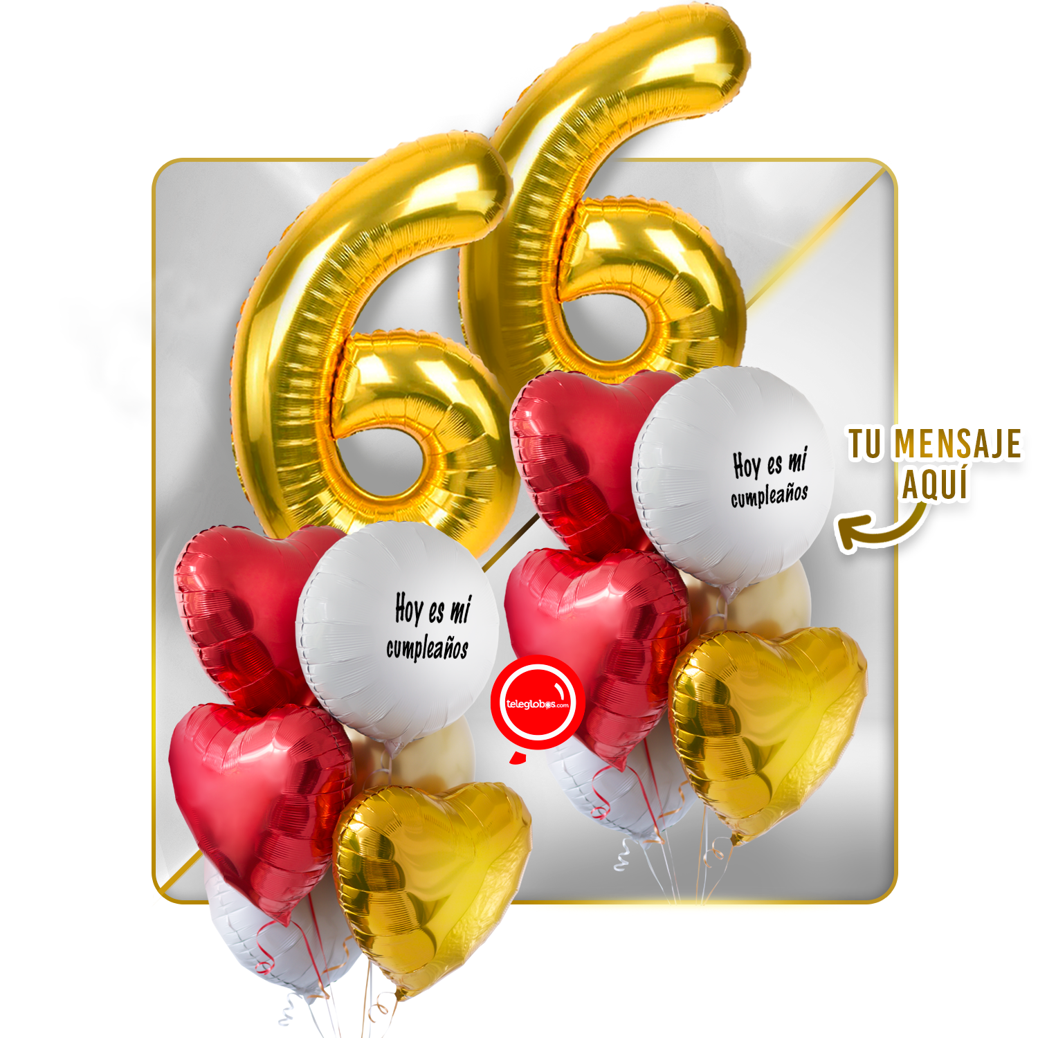 Kit celebrates -love and Gold- balloons Helium