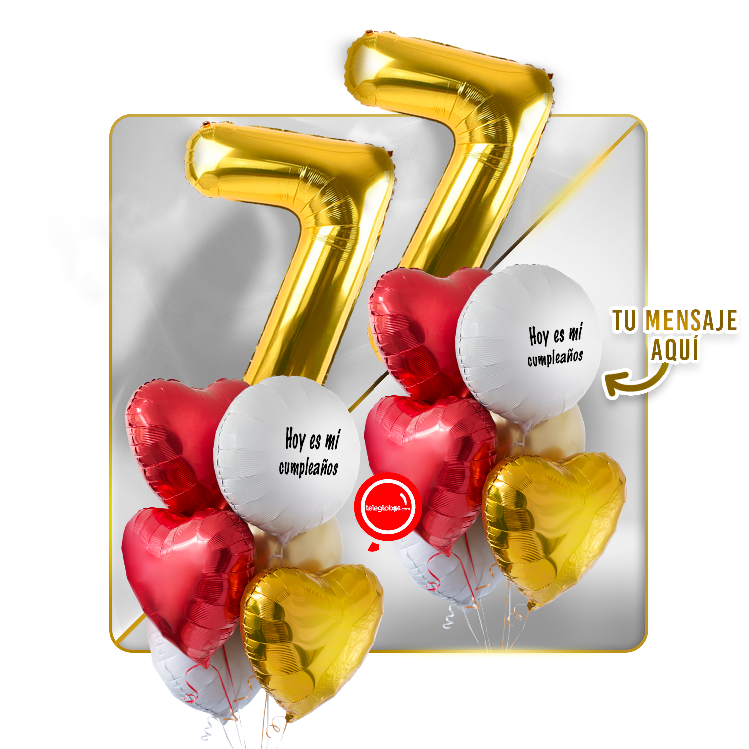 Kit celebrates -love and Gold- balloons Helium