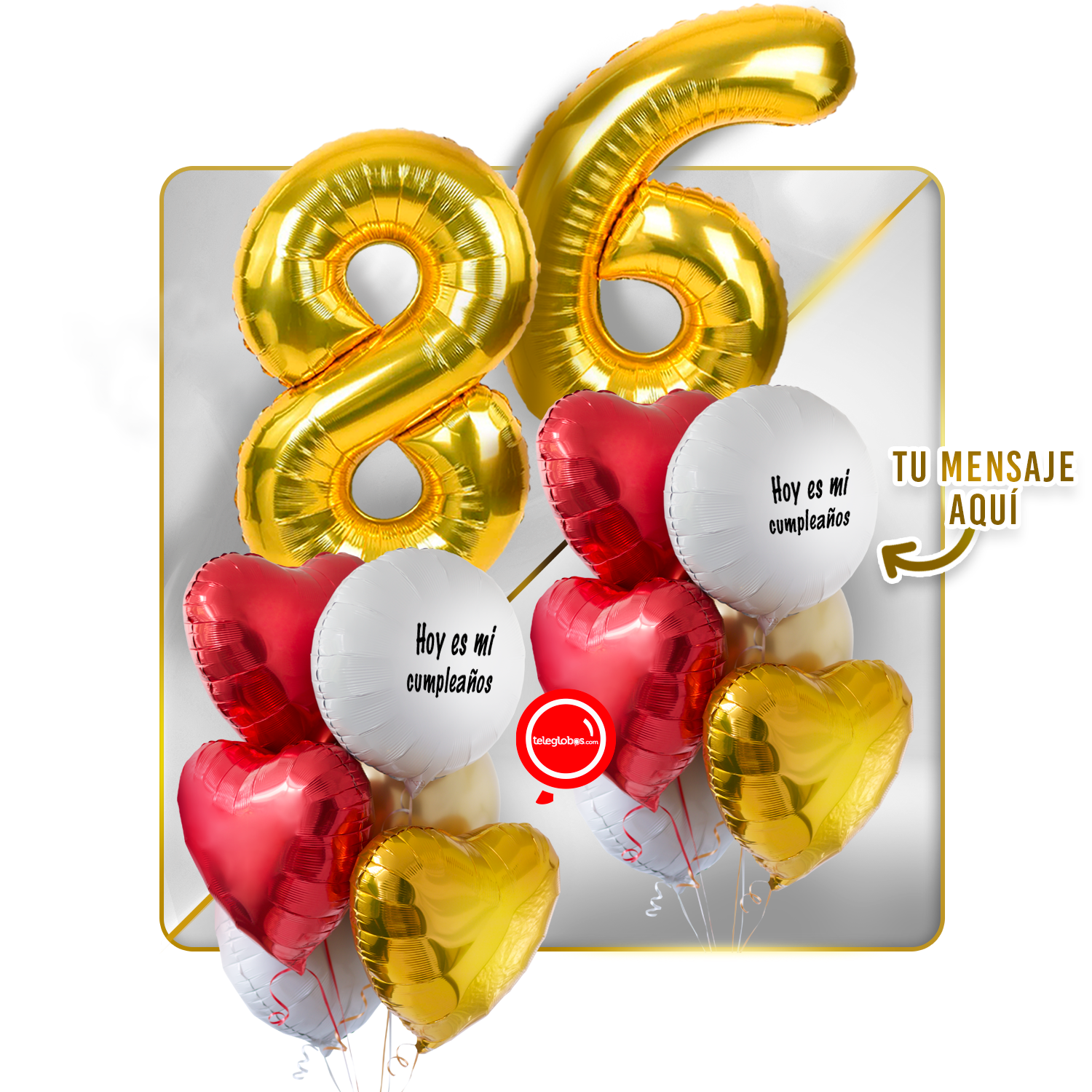 Kit celebrates -love and Gold- balloons Helium