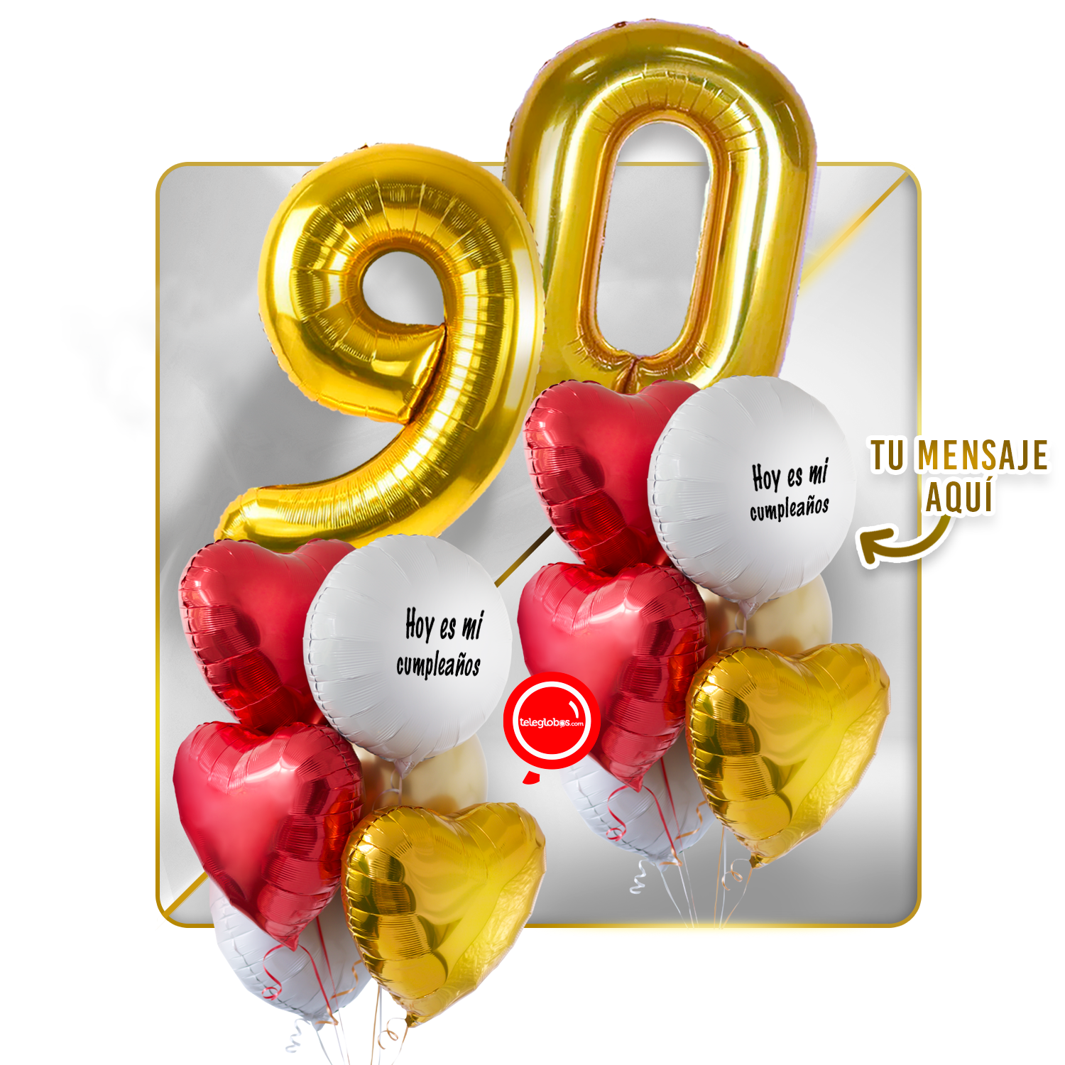 Kit celebrates -love and Gold- balloons Helium