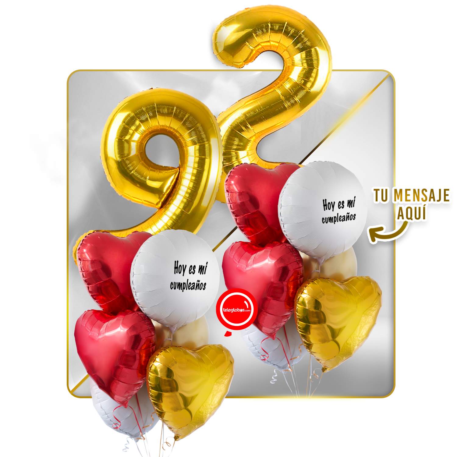 Kit celebrates -love and Gold- balloons Helium