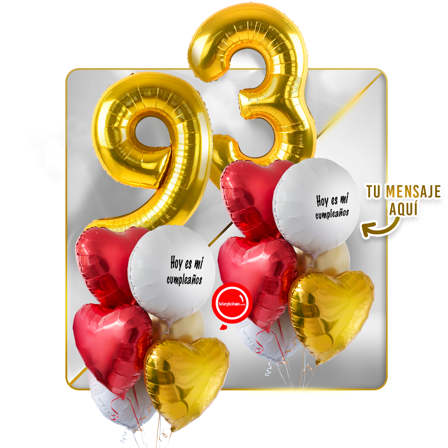 Kit celebrates -love and Gold- balloons Helium