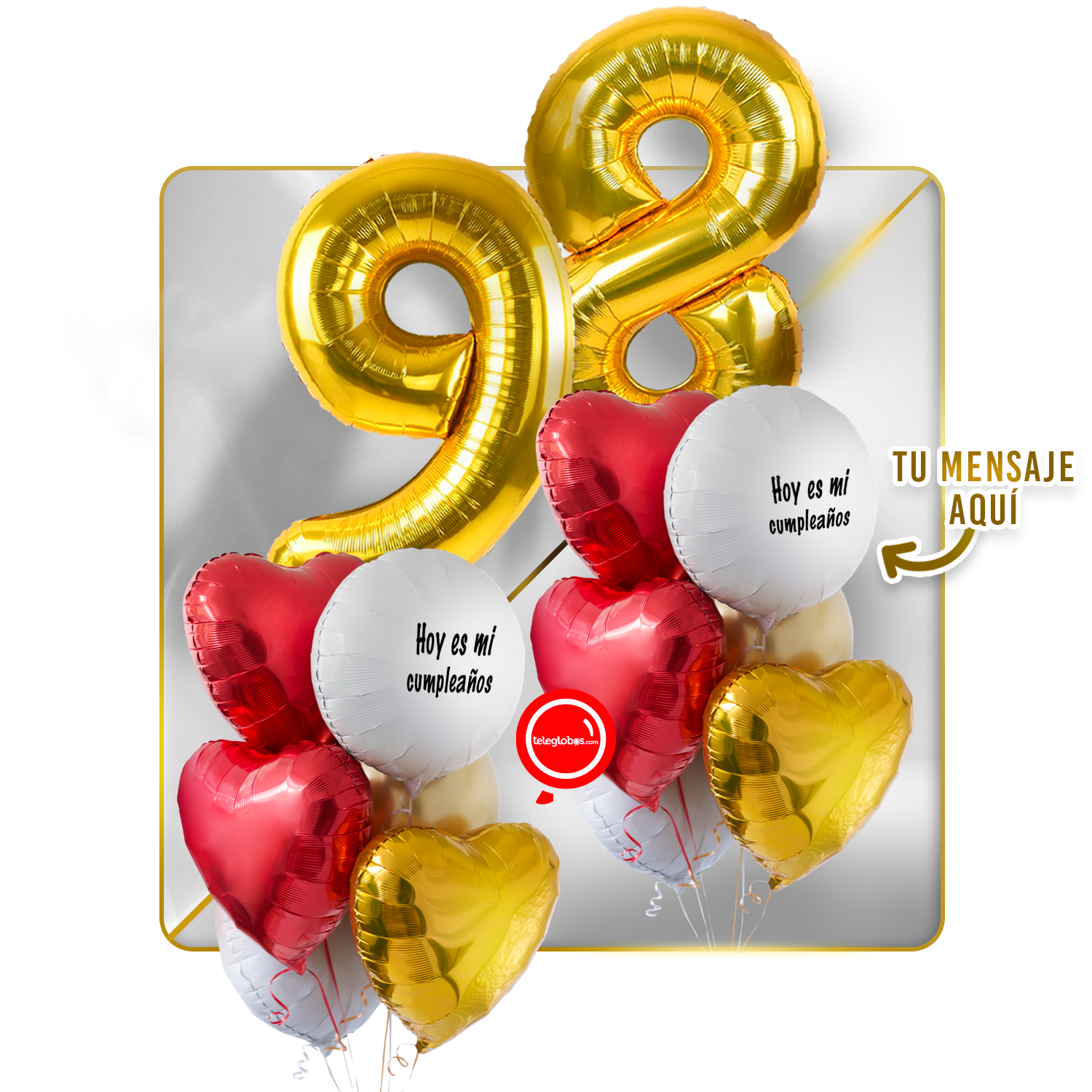 Kit celebrates -love and Gold- balloons Helium