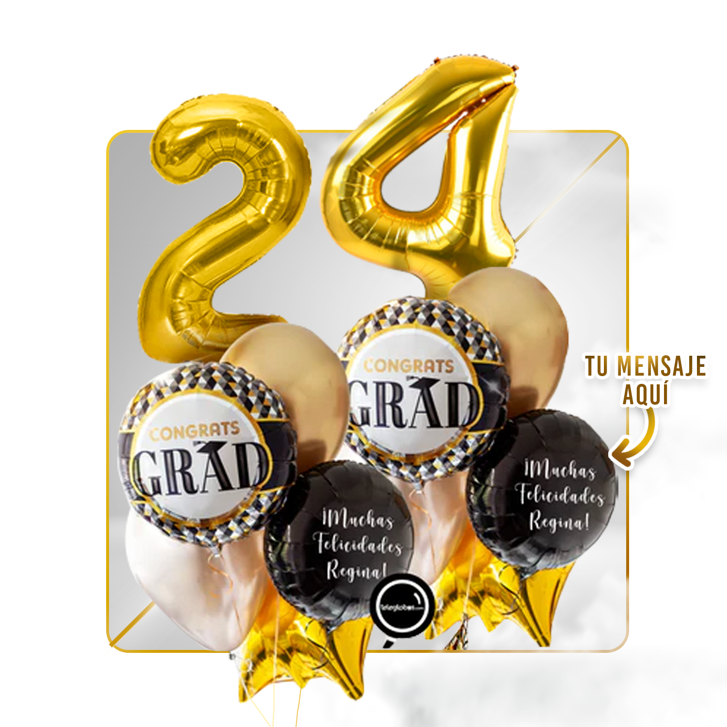 Kit Celebra -Congrats Grad- Globos de Helio