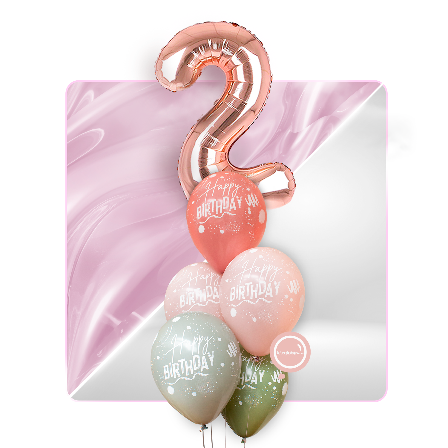 Kit Celebra -Happy Birthday Pastel Dusk- con Globos de Helio