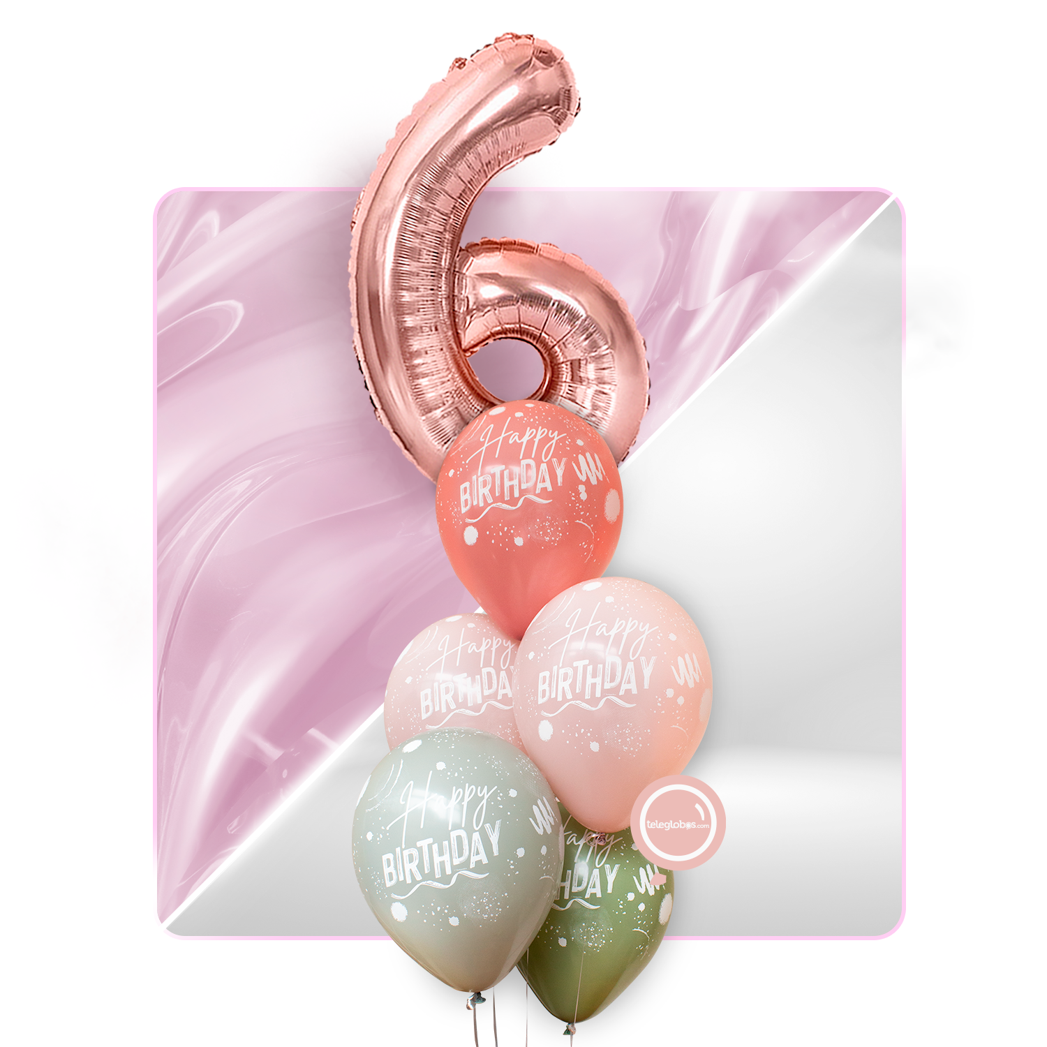 Kit Celebra -Happy Birthday Pastel Dusk- con Globos de Helio