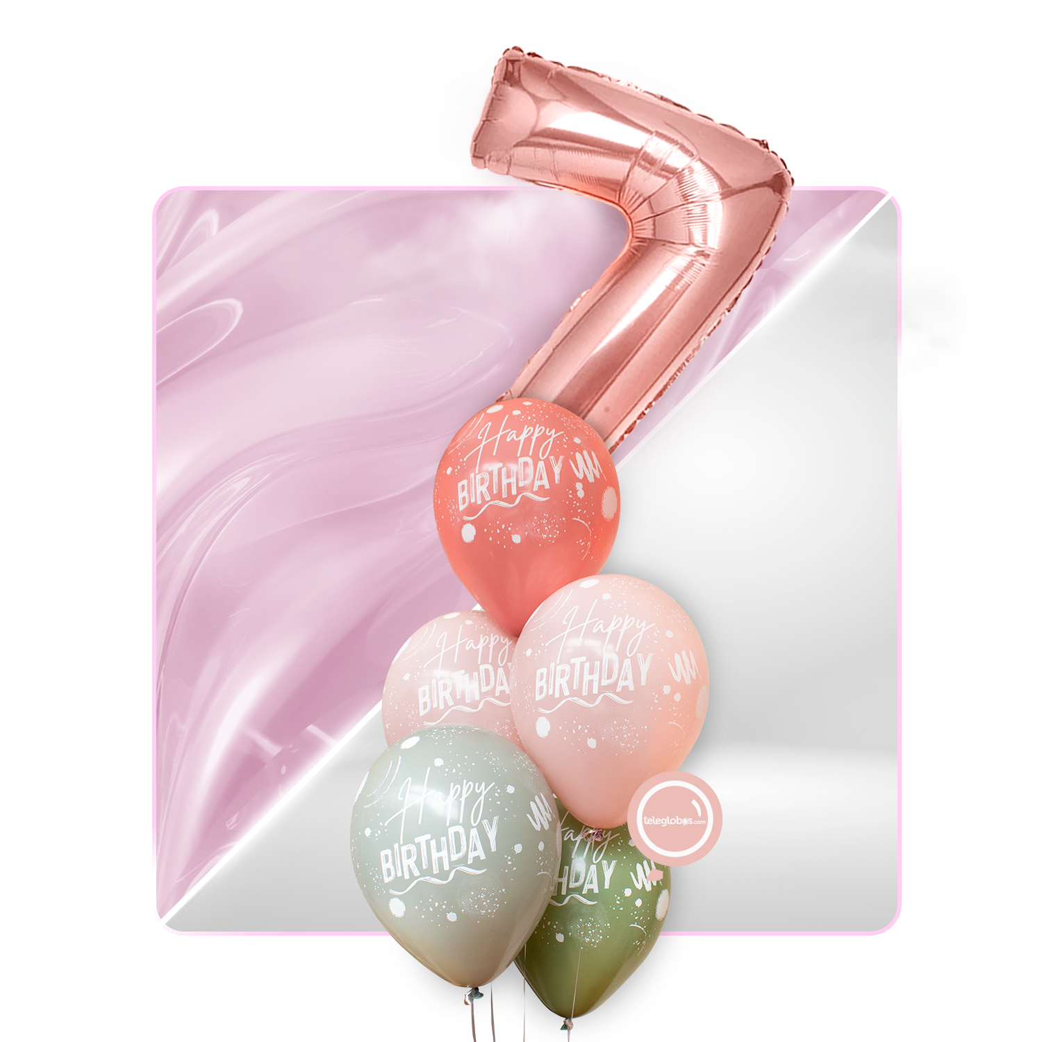 Kit Celebra -Happy Birthday Pastel Dusk- con Globos de Helio