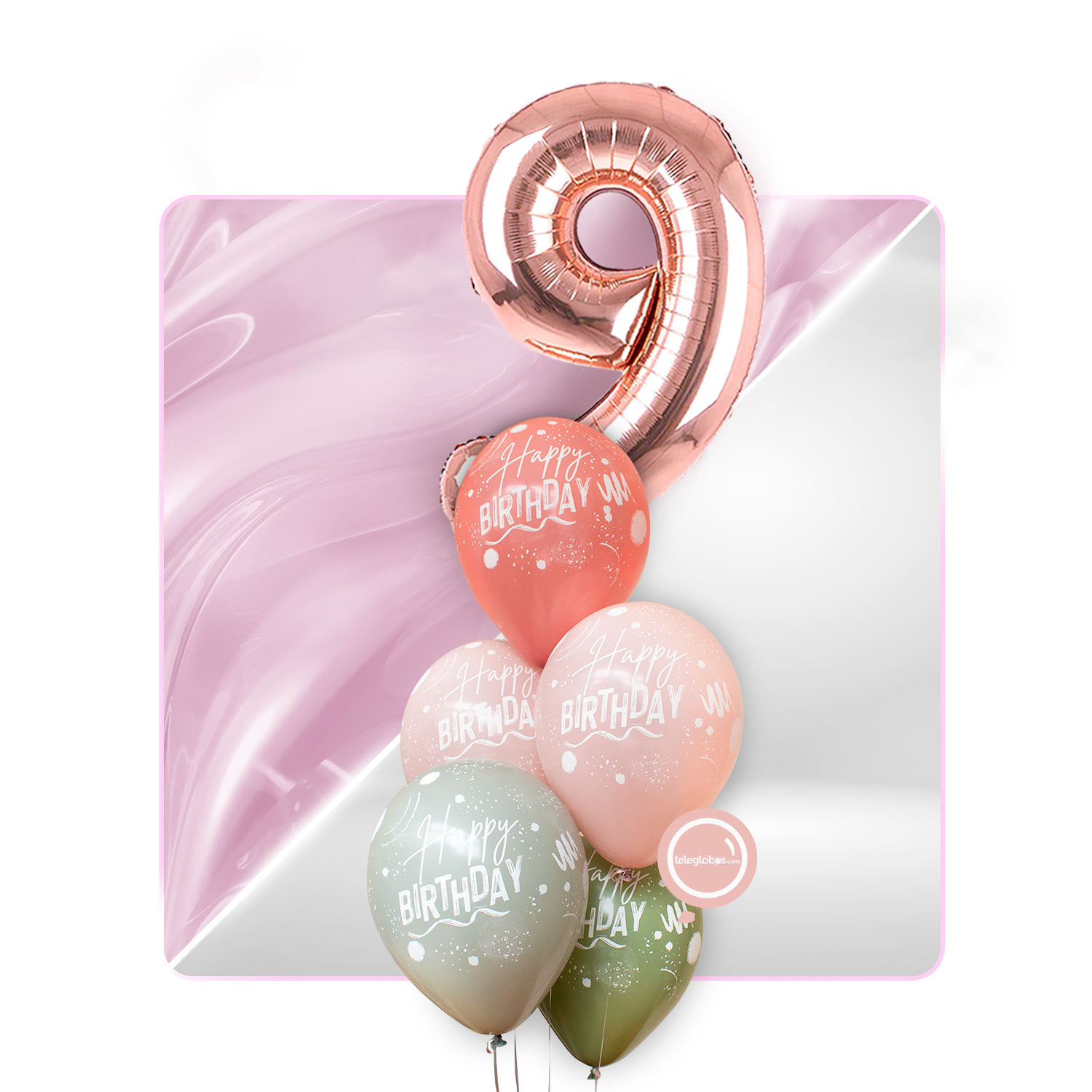 Kit Celebra -Happy Birthday Pastel Dusk- con Globos de Helio
