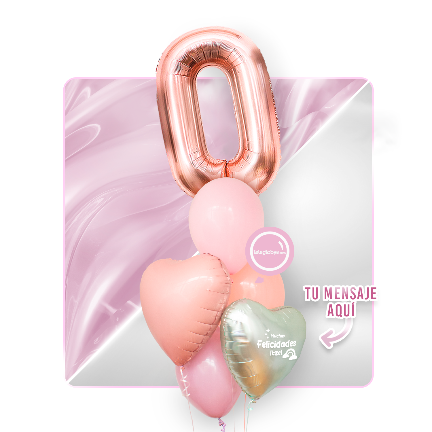 Kit Celebra -Rainbow Boho- con Globos de Helio