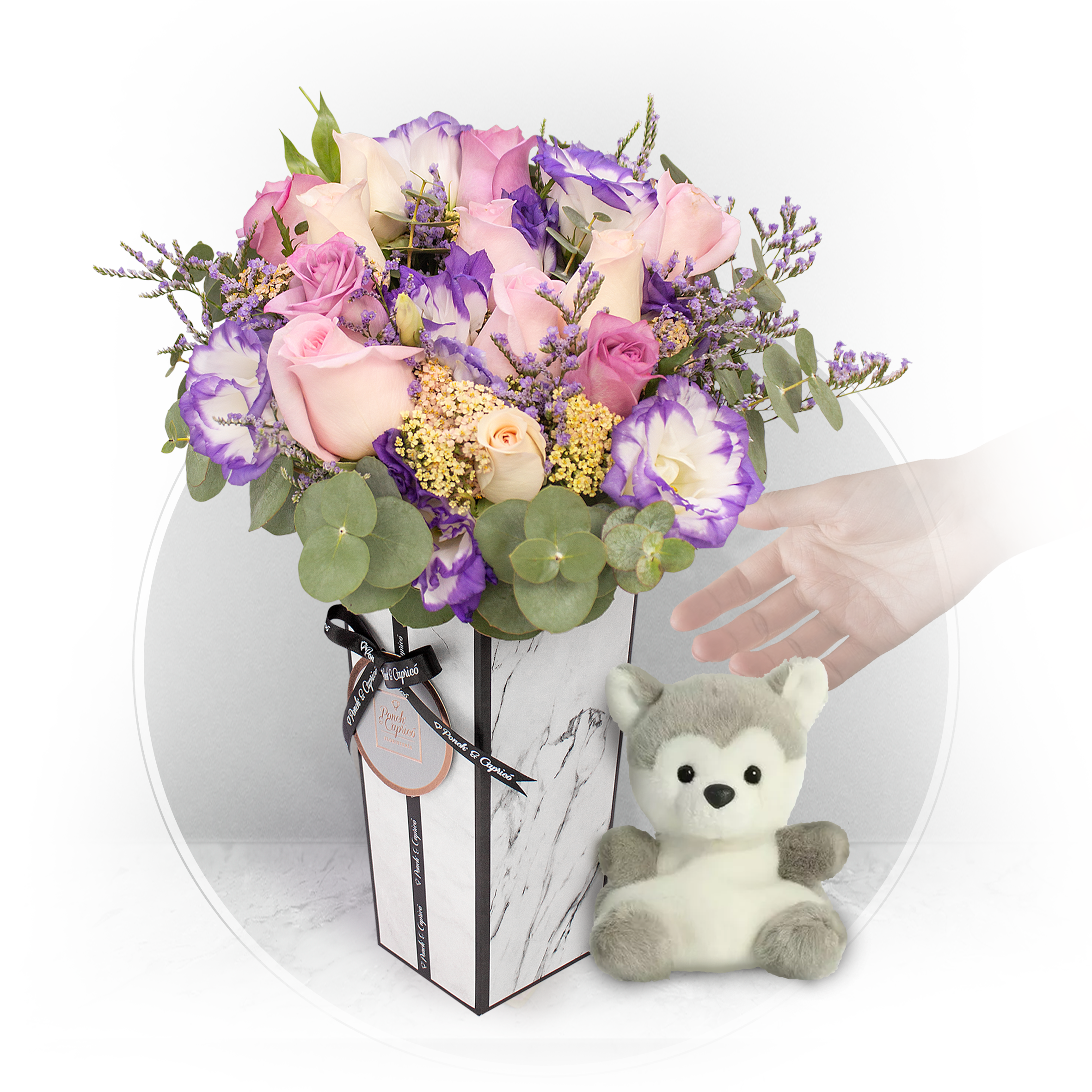 Arreglo de Rosas y Lisianthus - Mix Lila - MIL001