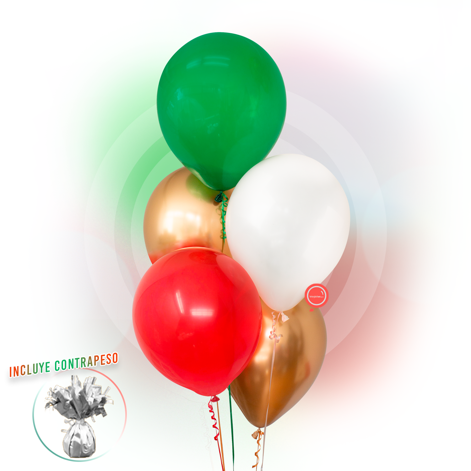 Torre de 5 Globos de Látex de 11 - Fiesta Mexicana -