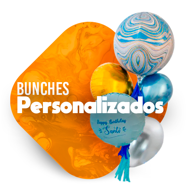 Bunches Arreglos con texto personalizado CDMX Teleglobos globos personalizados Mexico