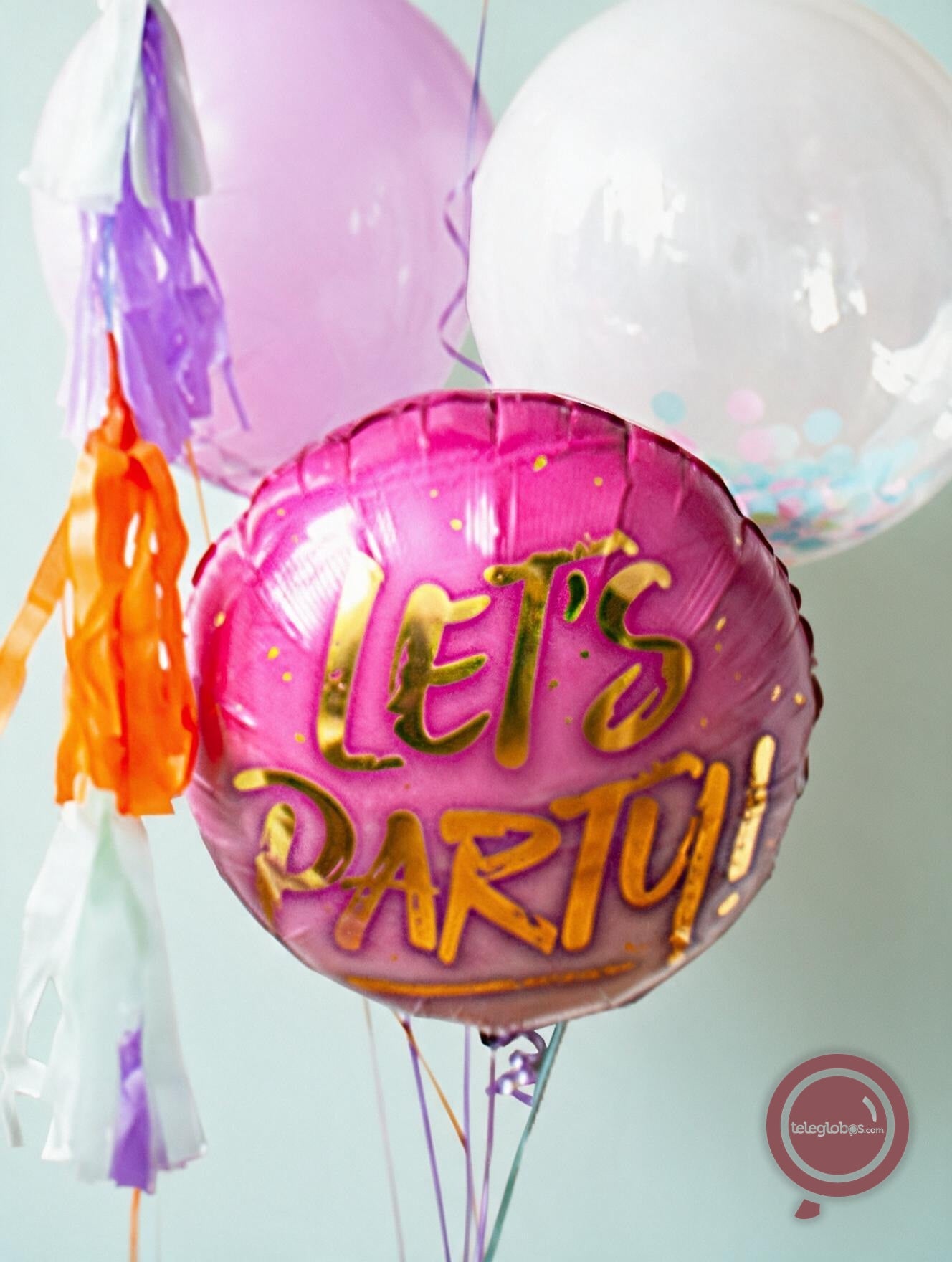 Bunch de globos con helio Burbuja personalizada -Dona-