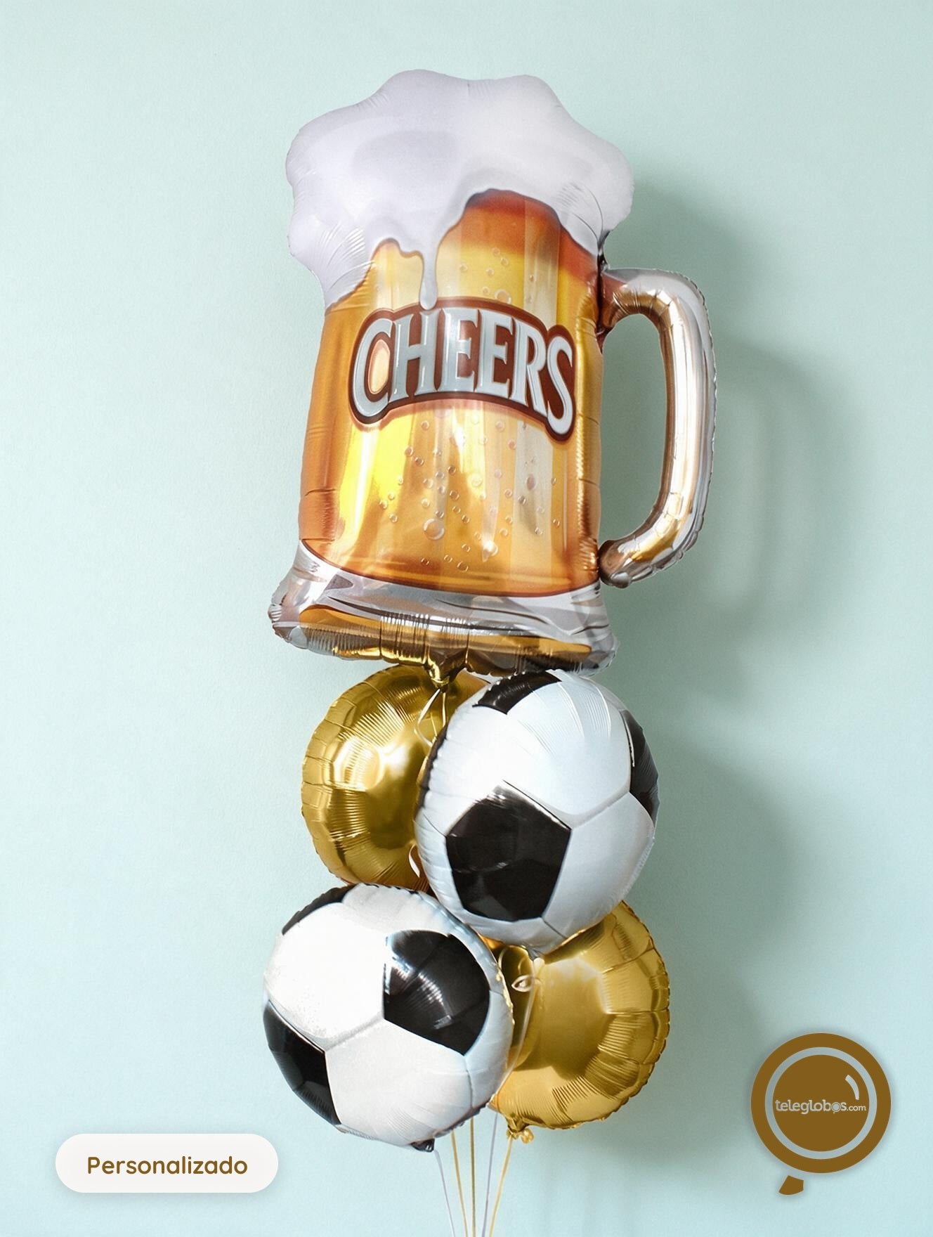 Bunch de Globos con Helio -Cheers Soccer-
