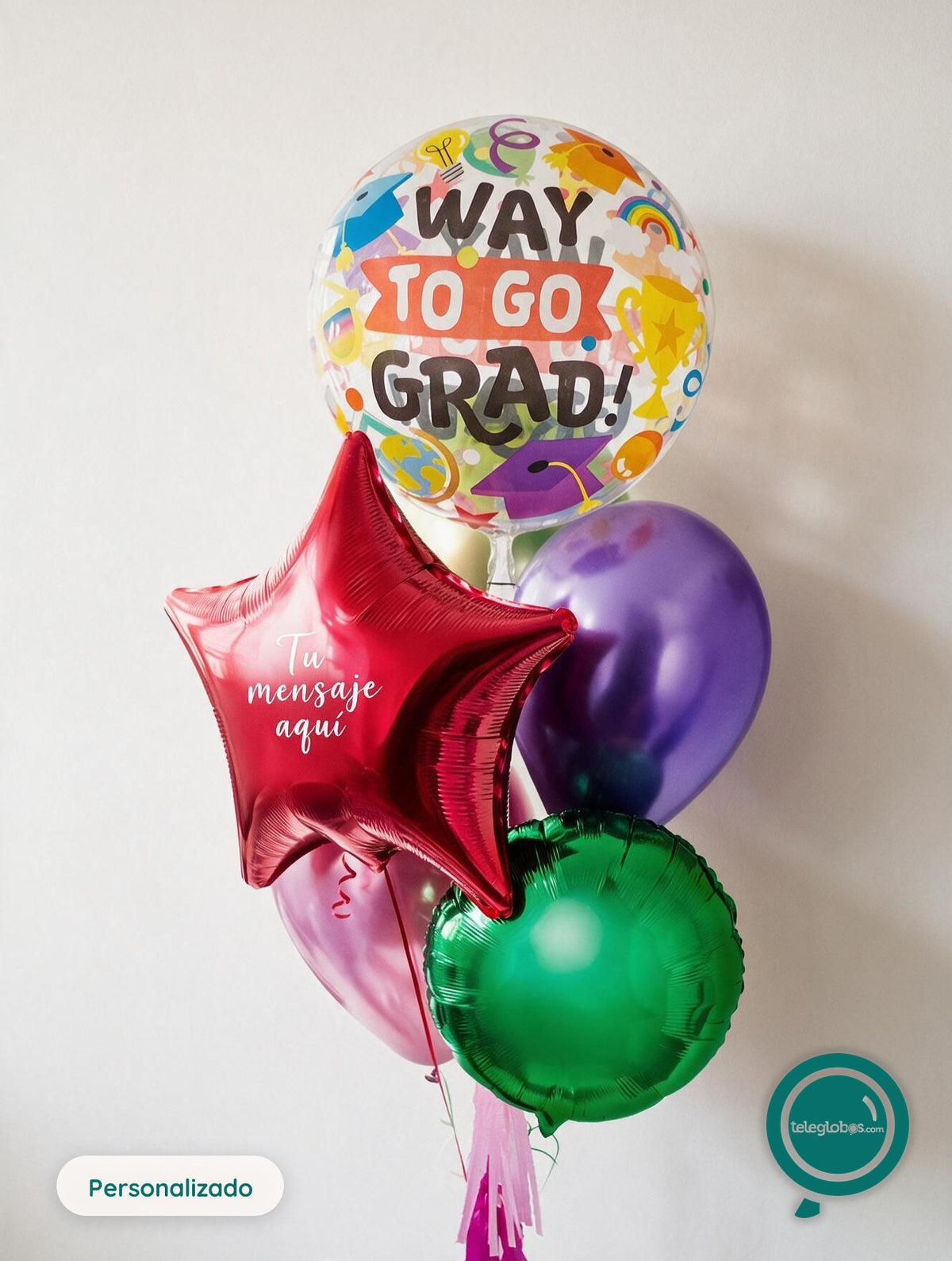 Bunch de Globos Personalizado para Graduación -Way to go Grad I-