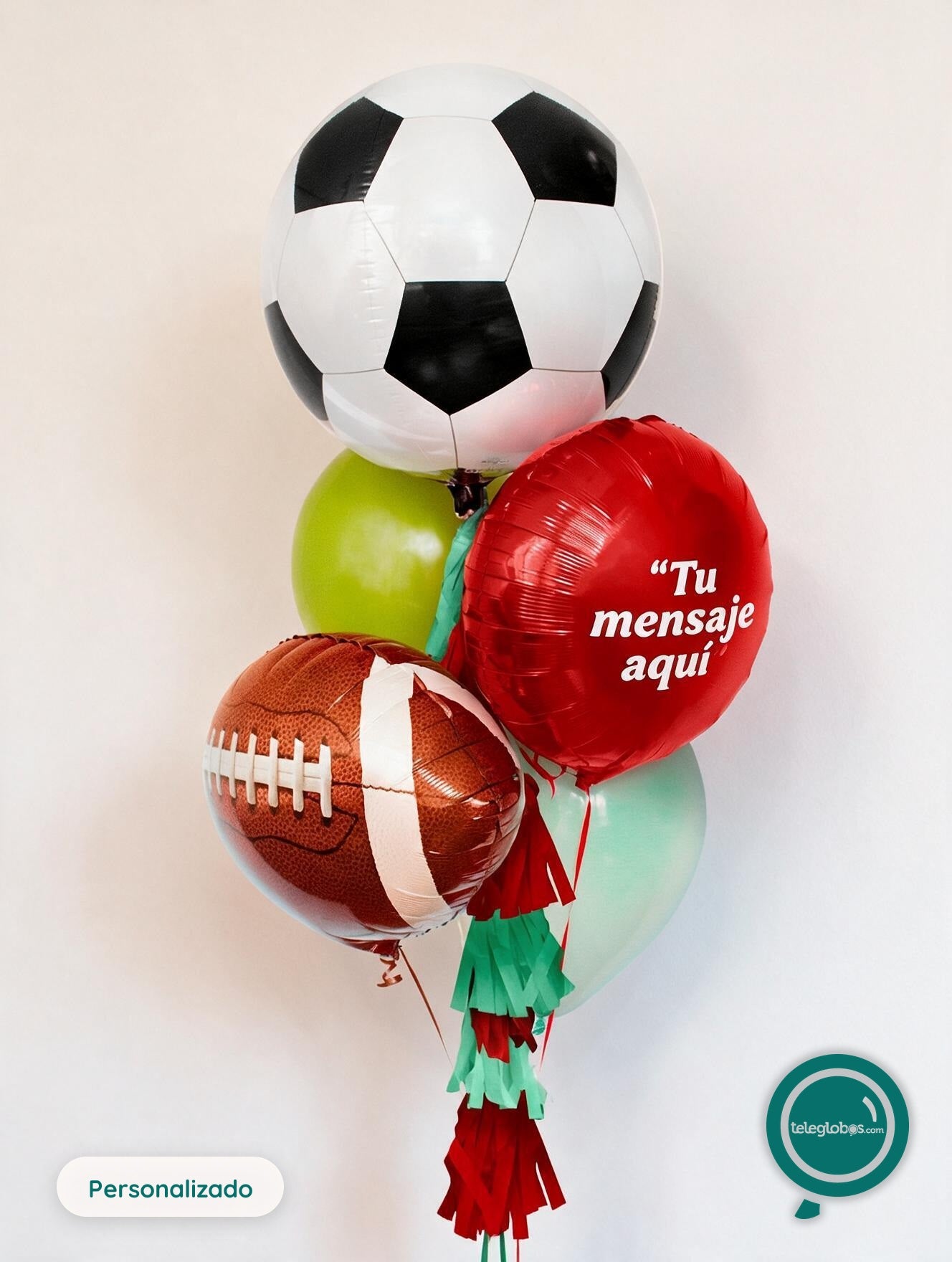 Bunch de Globos Inflados con Helio -It's game day-