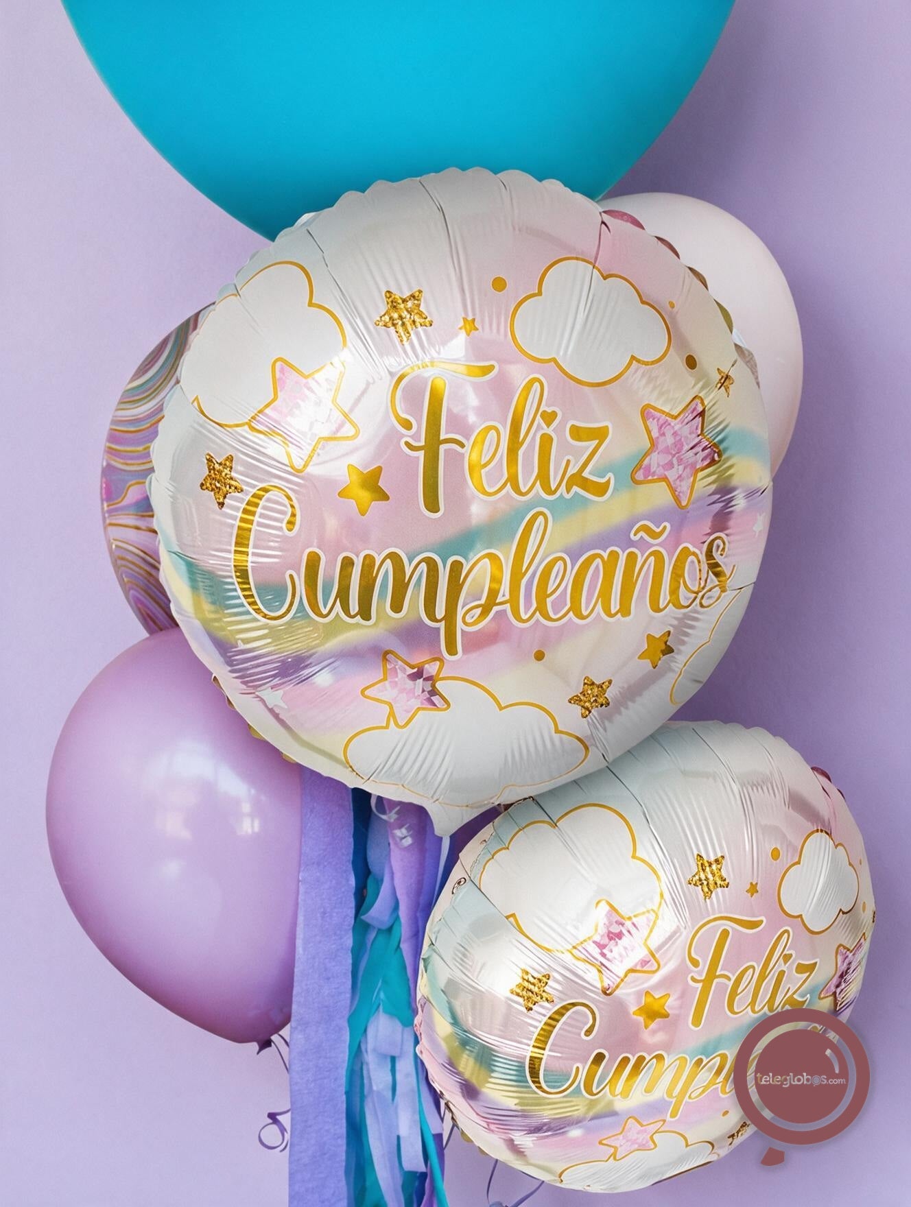 Bunch de Globos Inspira -Daisy Pastel Birthday- - detalle