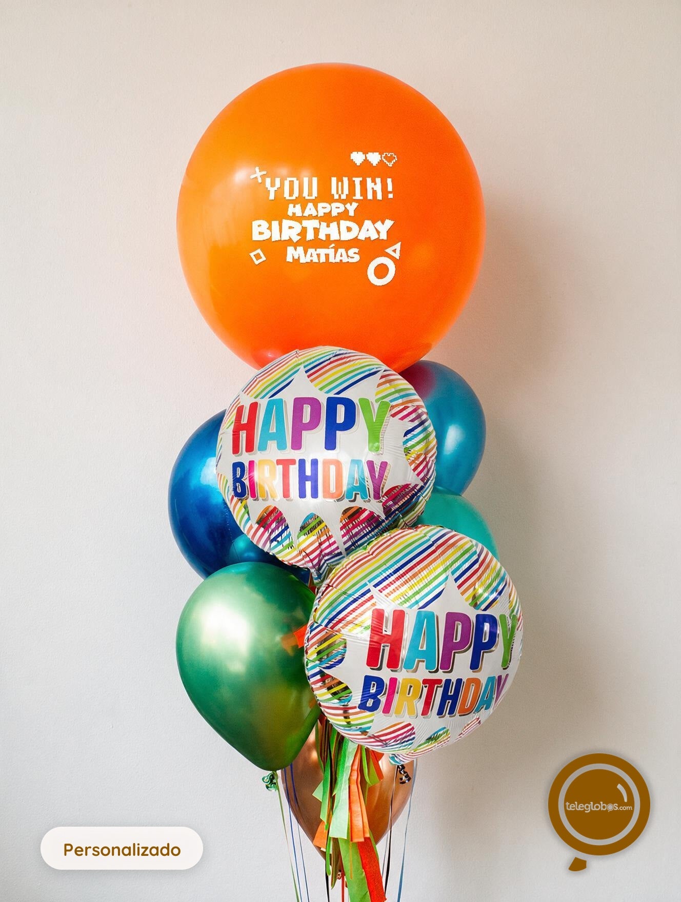Bunch de Globos Inspira - Explosión de Arcoiris -